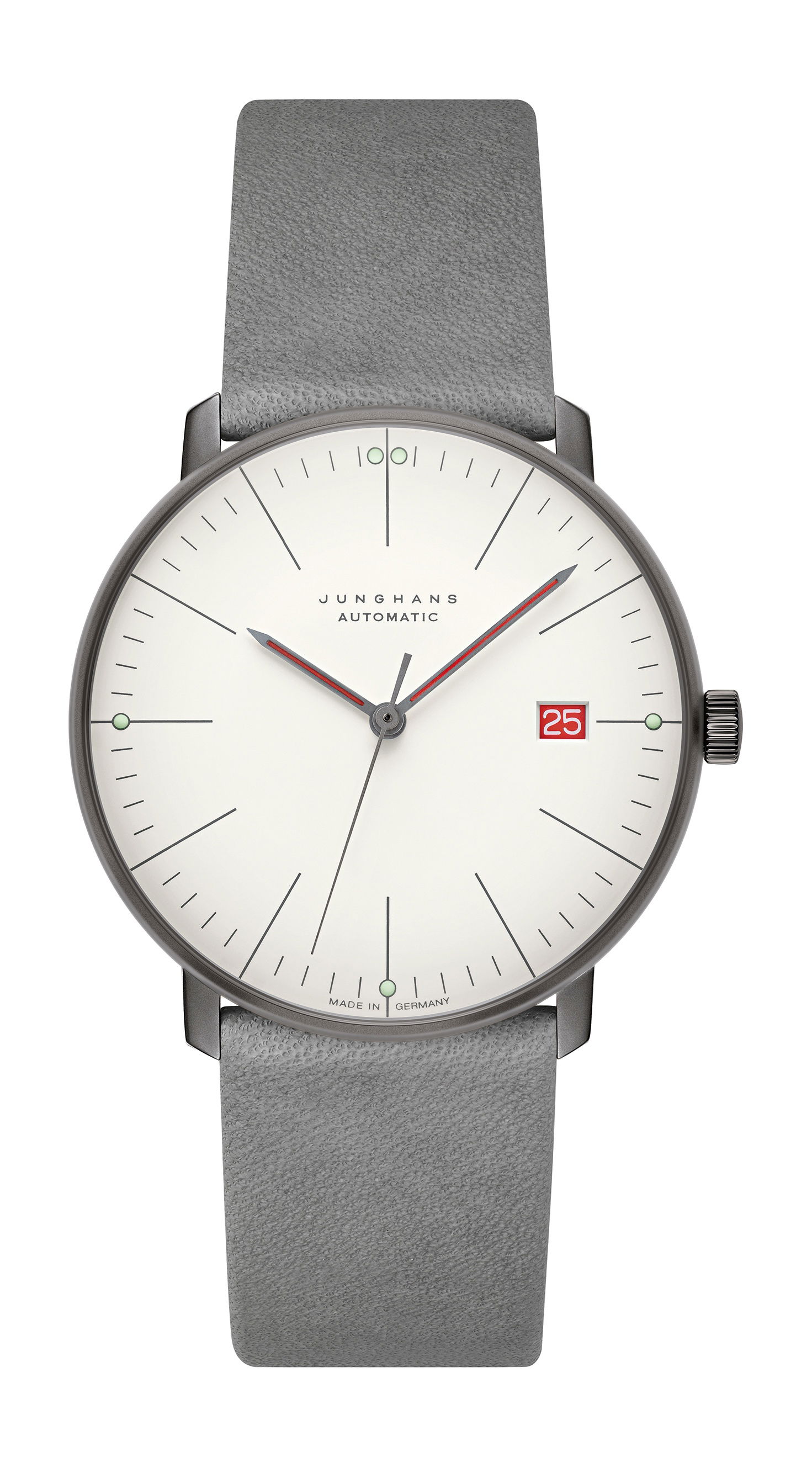 Junghans max bill Automatic 100 Jahre Bauhaus luxury timepiece - detailed view