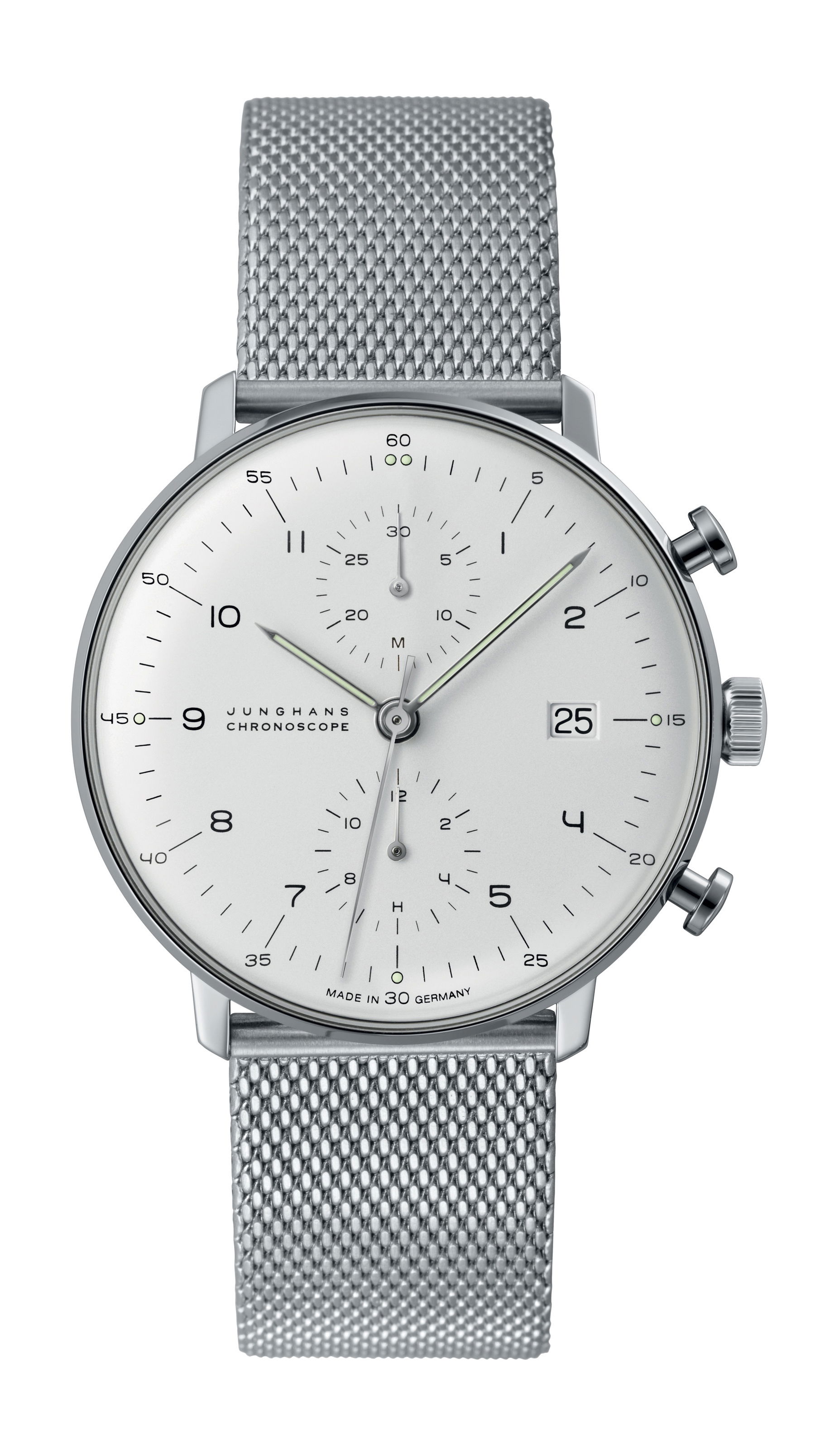 Junghans max bill Chronoscope luxury timepiece - detailed view