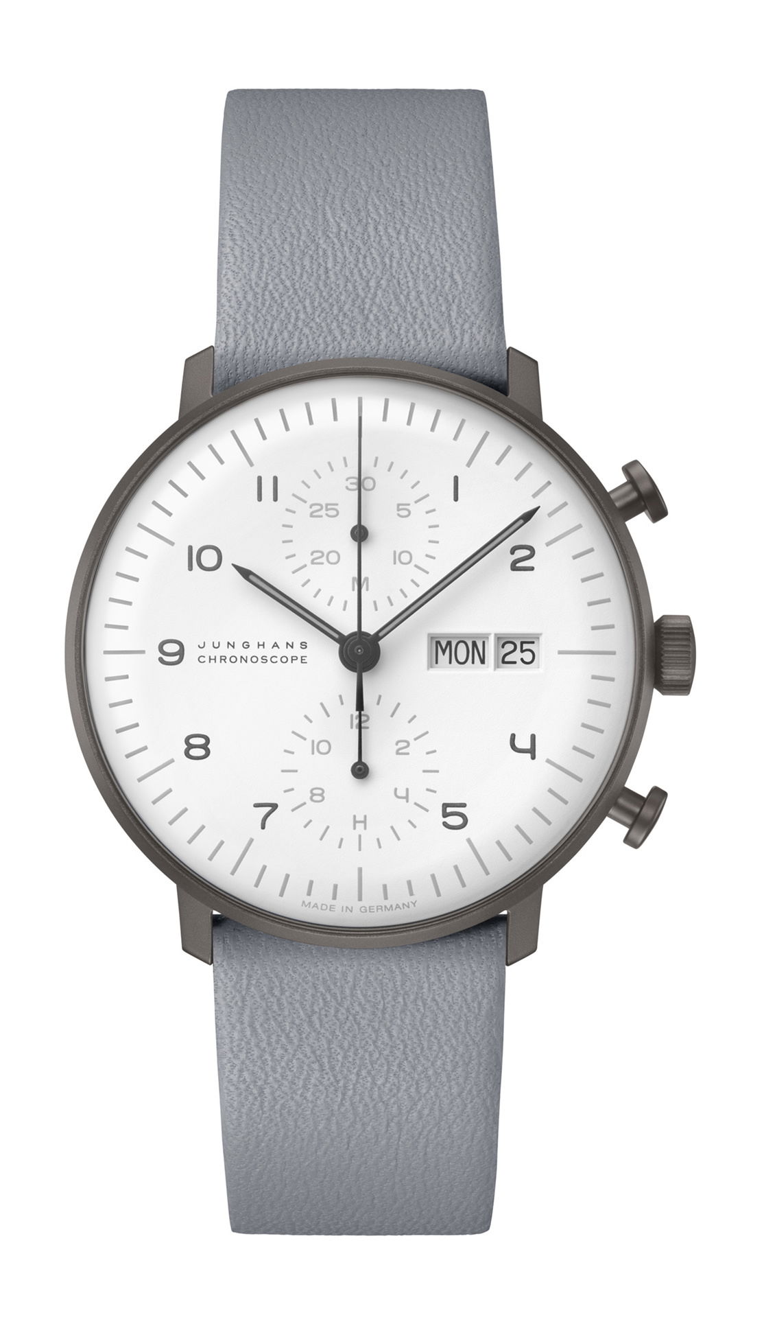 Junghans Max Bill Chronoscope luxury timepiece - detailed view