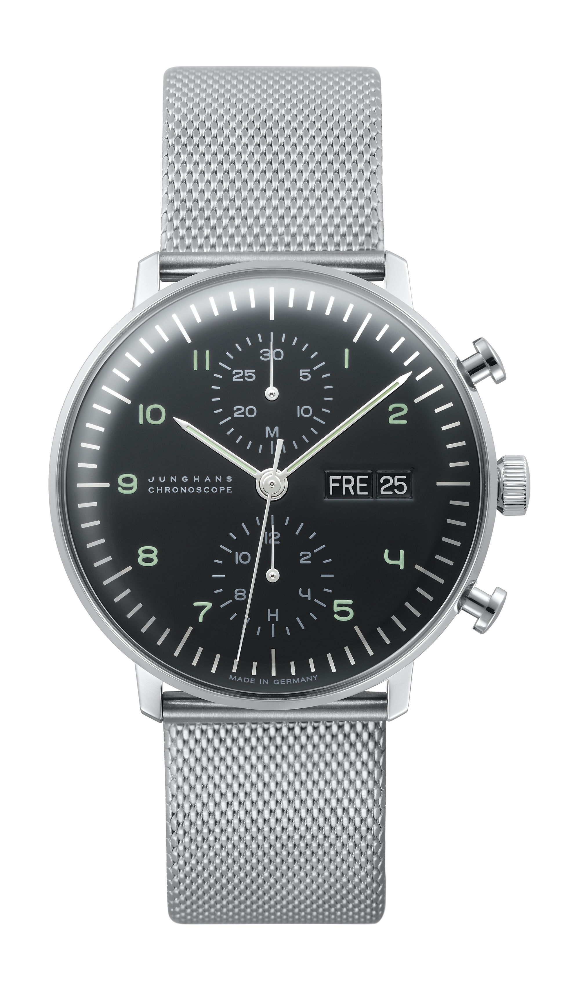 Junghans max bill Chronoscope luxury timepiece - detailed view
