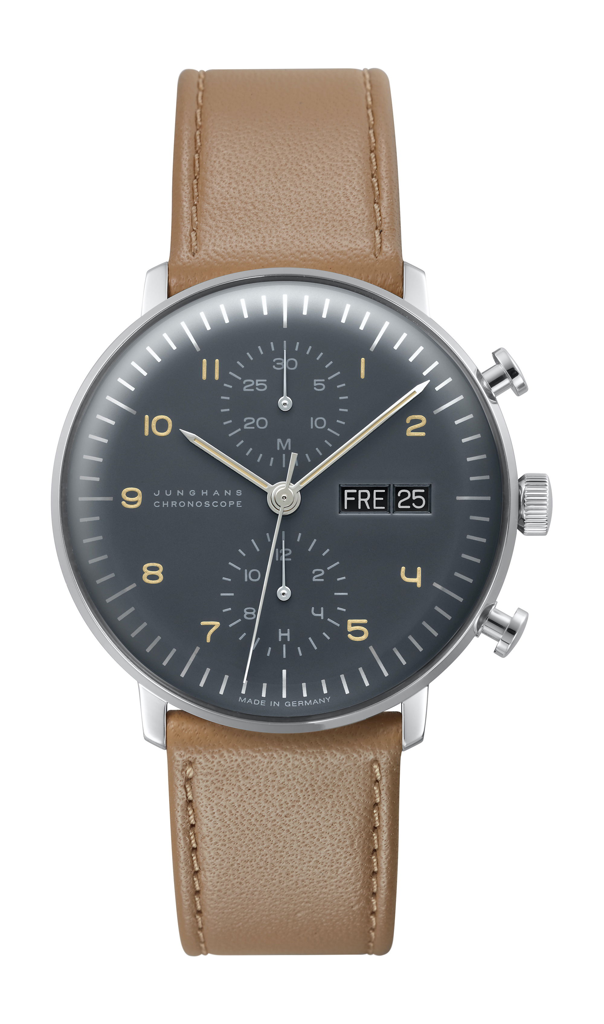 Junghans max bill Chronoscope luxury timepiece - detailed view