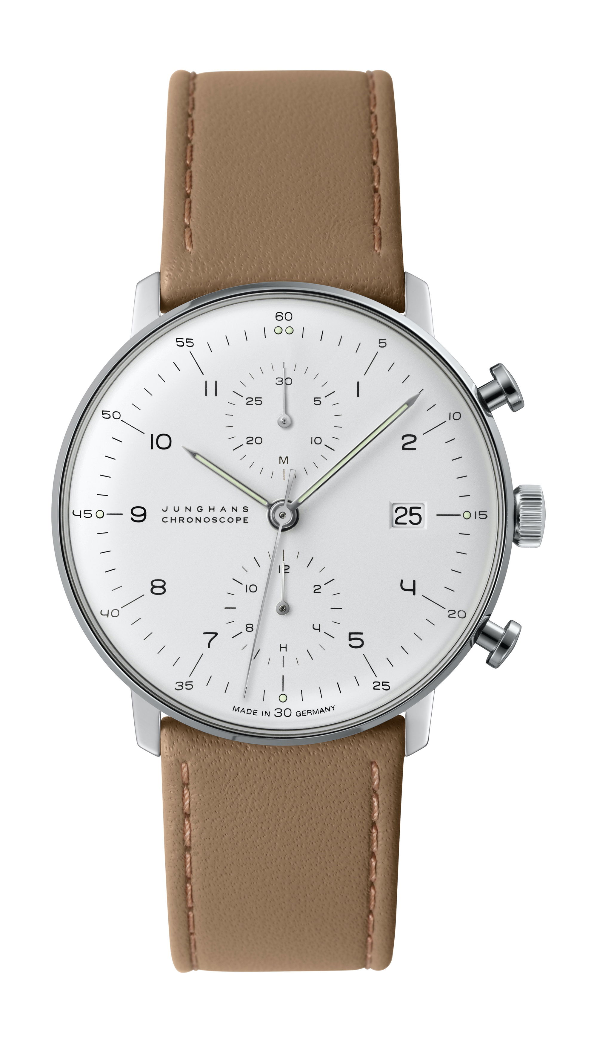 Junghans max bill Chronoscope luxury timepiece - detailed view