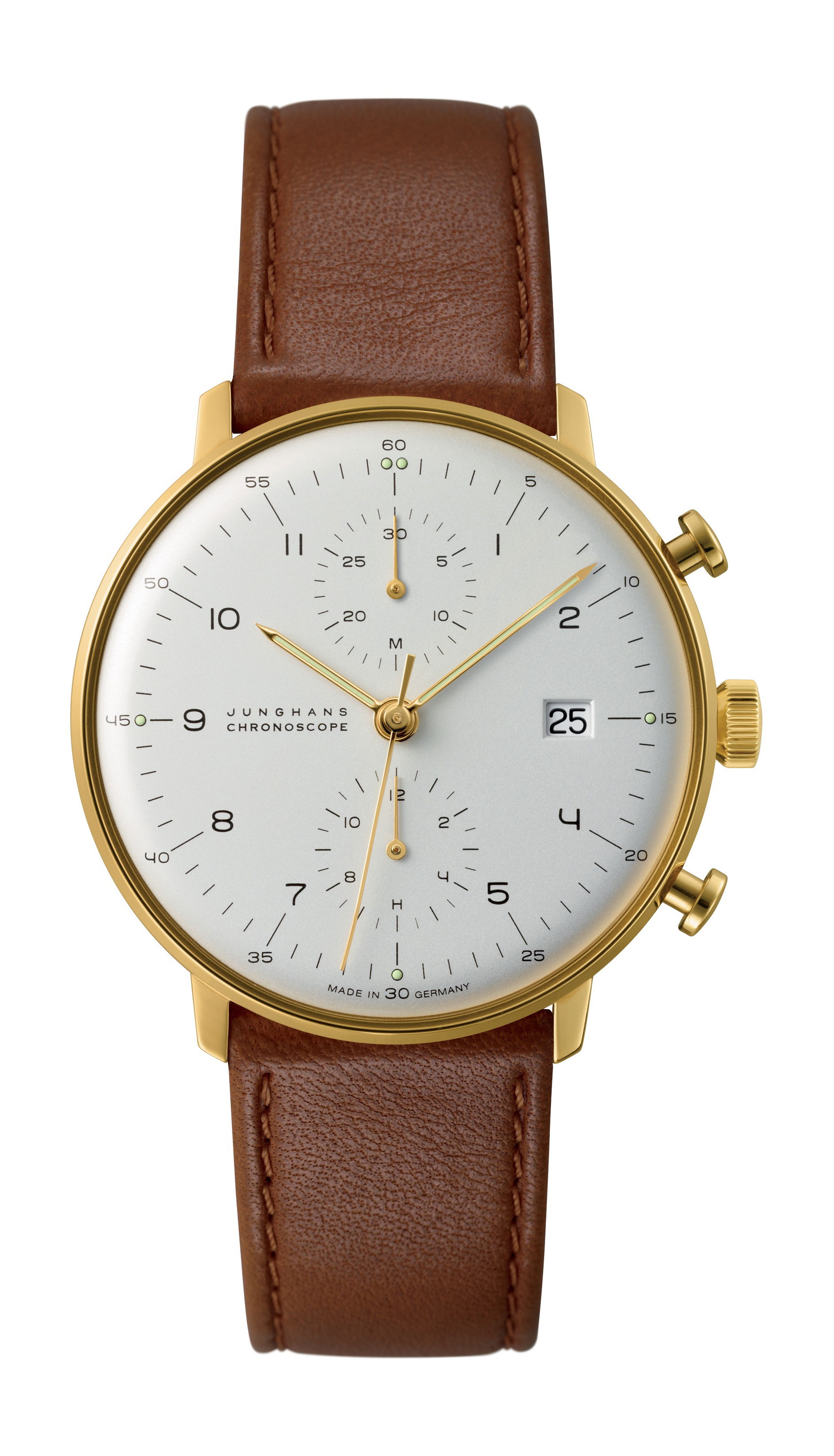 Junghans max bill Chronoscope luxury timepiece - detailed view