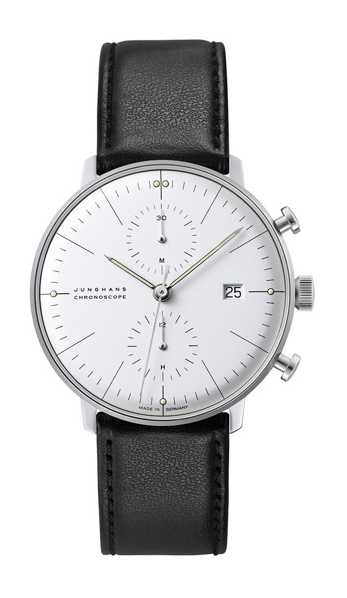 Junghans max bill Chronoscope luxury timepiece - detailed view