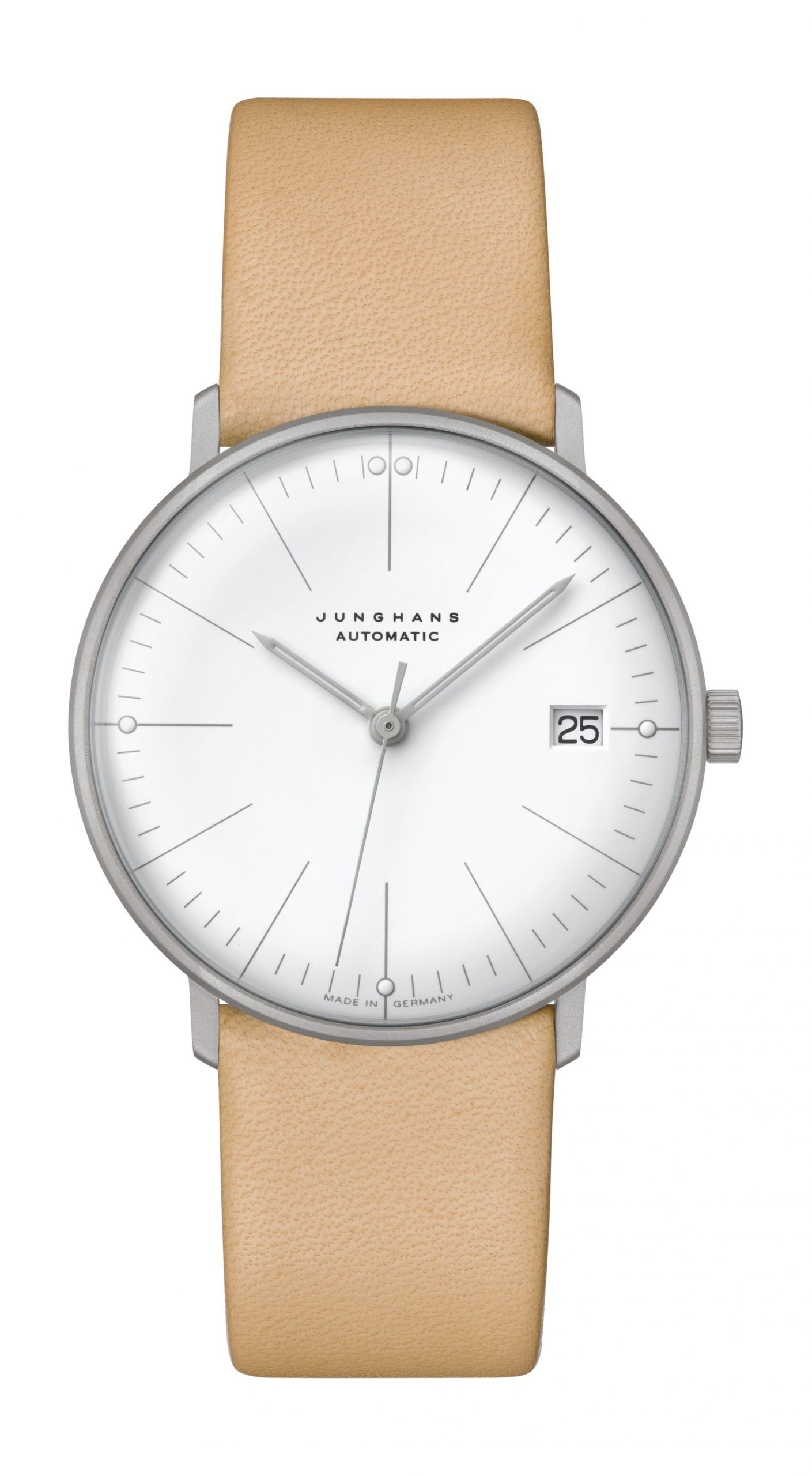 Junghans max bill Small Automatic luxury timepiece - detailed view