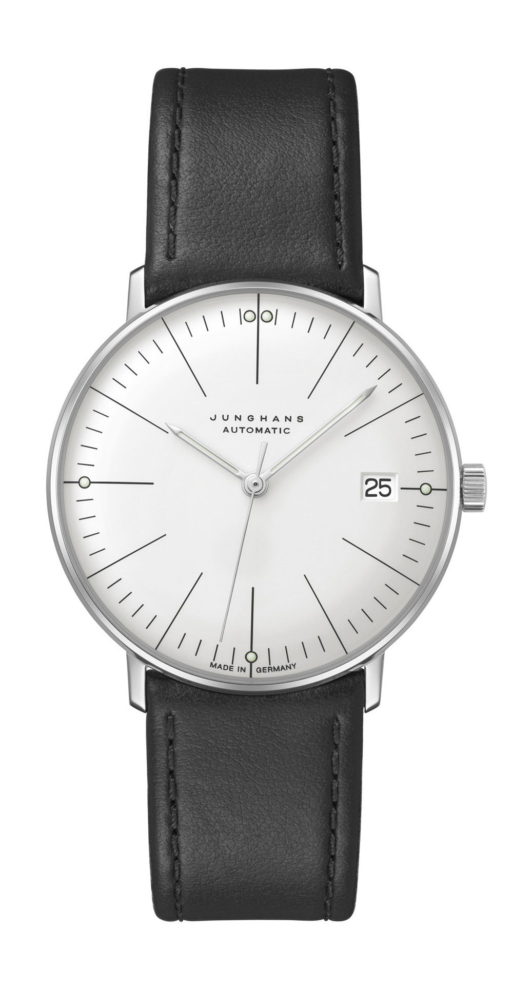 Junghans max bill Small Automatic luxury timepiece - detailed view