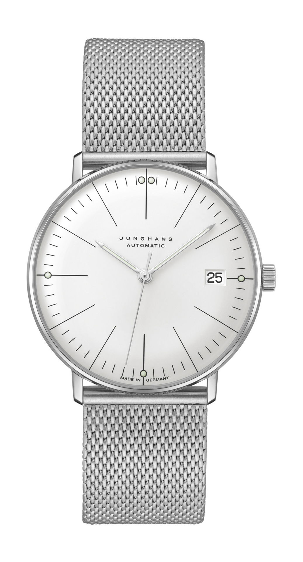 Junghans max bill Small Automatic luxury timepiece - detailed view