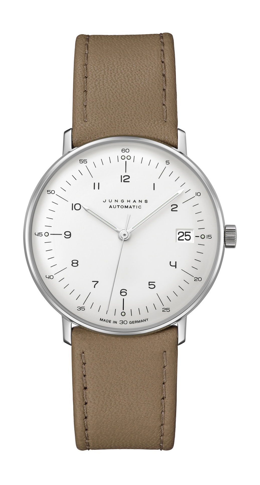 Junghans max bill Small Automatic luxury timepiece - detailed view