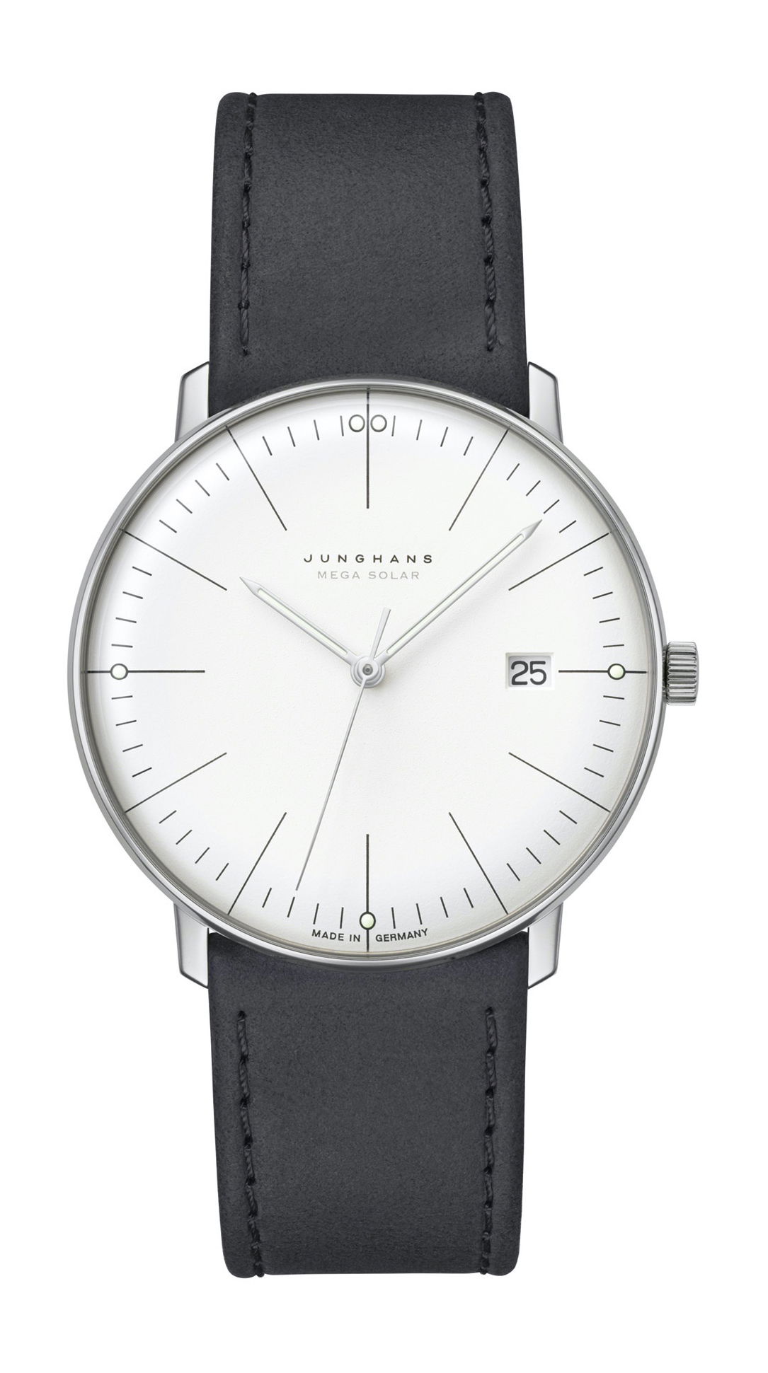 Junghans max bill MEGA Solar luxury timepiece - detailed view