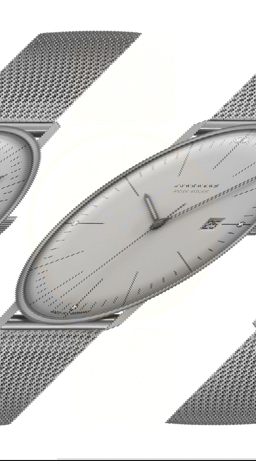 Junghans max bill MEGA Solar luxury timepiece - detailed view