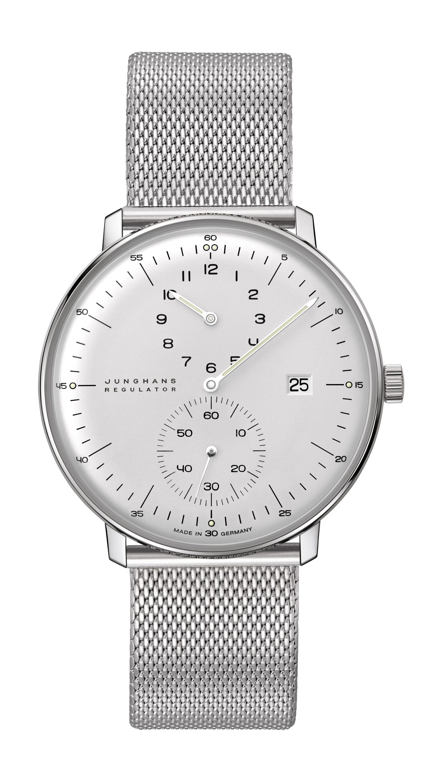 Junghans Max Bill Regulator luxury timepiece - detailed view