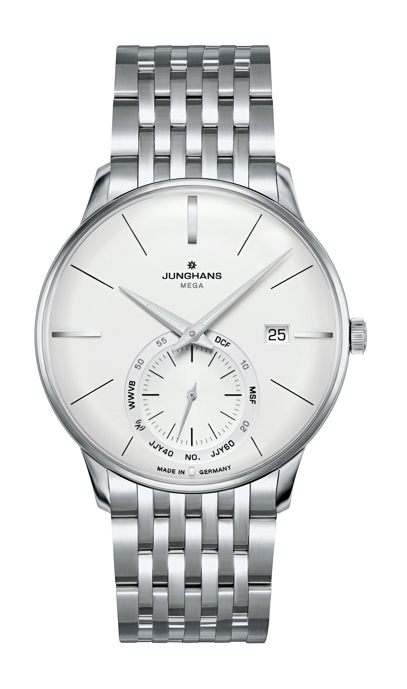 Junghans Meister MEGA Small Seconds luxury timepiece - detailed view