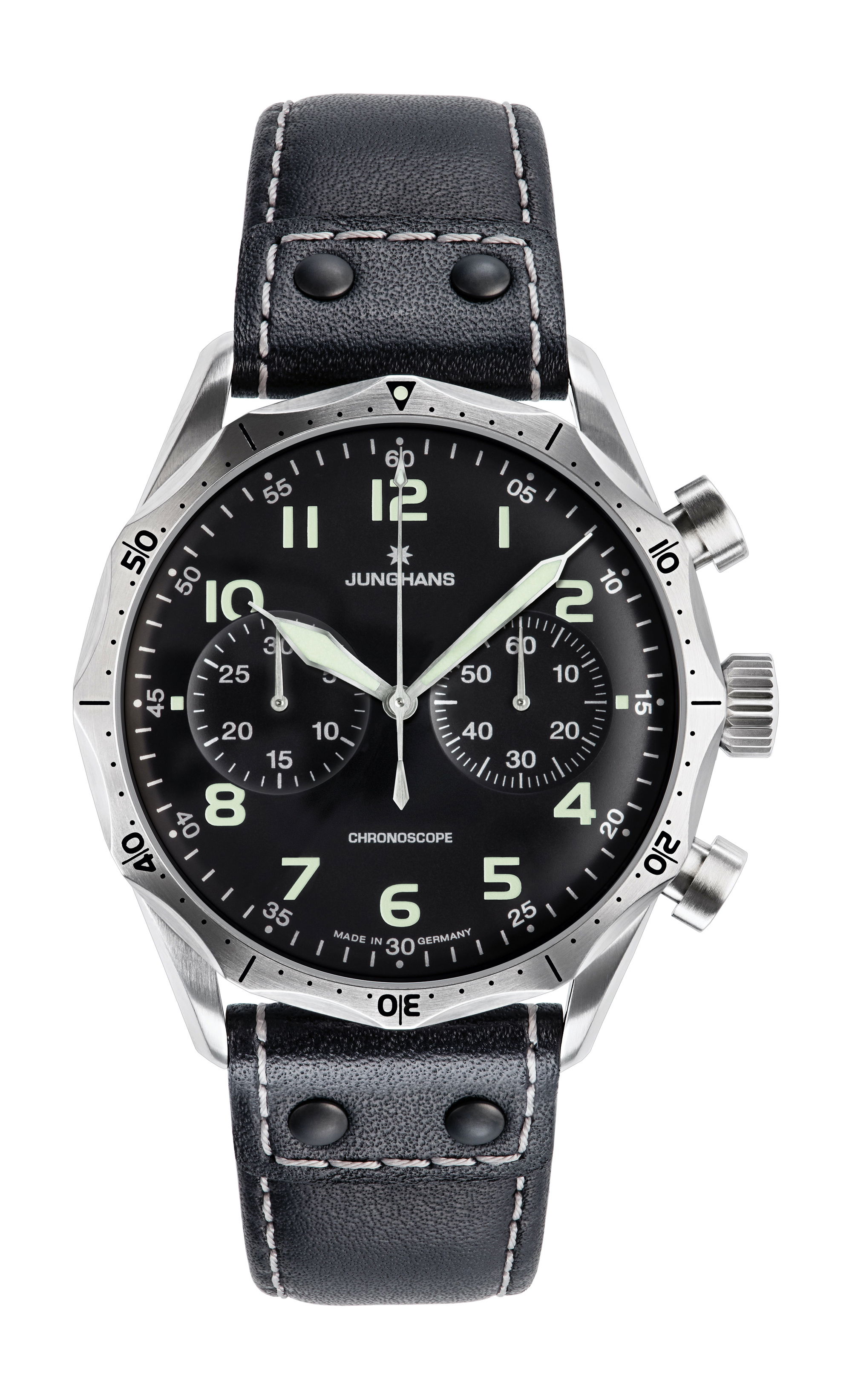 Junghans Meister Pilot luxury timepiece - detailed view