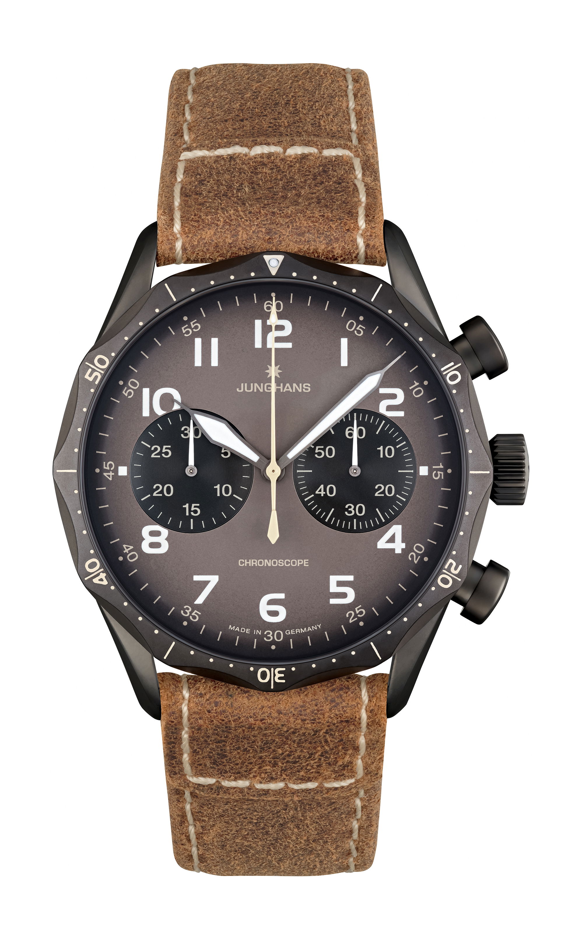 Junghans Meister Pilot luxury timepiece - detailed view