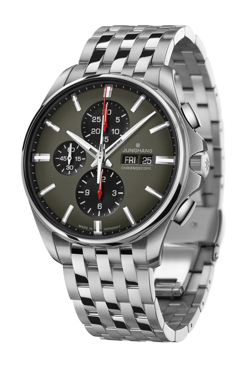 Junghans Meister S Chronoscope, English Date luxury timepiece - detailed view