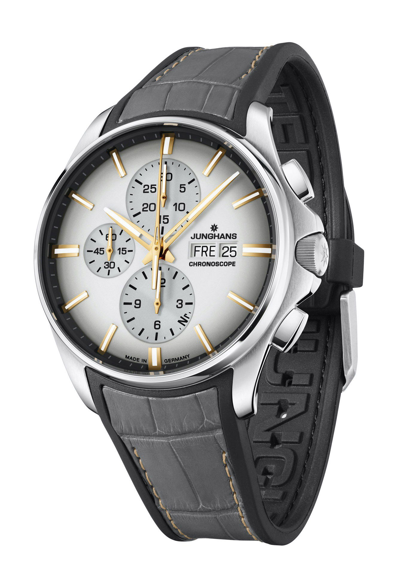 Junghans Meister S Chronoscope Platin Edition 160 luxury timepiece - detailed view