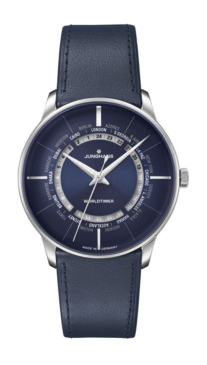 Junghans Meister Worldtimer luxury timepiece - detailed view