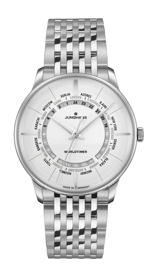 Junghans Meister Worldtimer luxury timepiece - detailed view