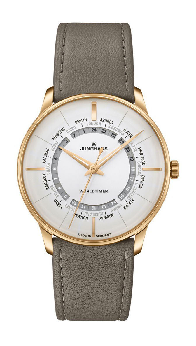 Junghans Meister Worldtimer luxury timepiece - detailed view