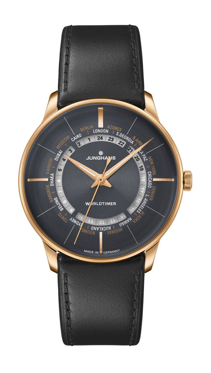Junghans Meister Worldtimer luxury timepiece - detailed view