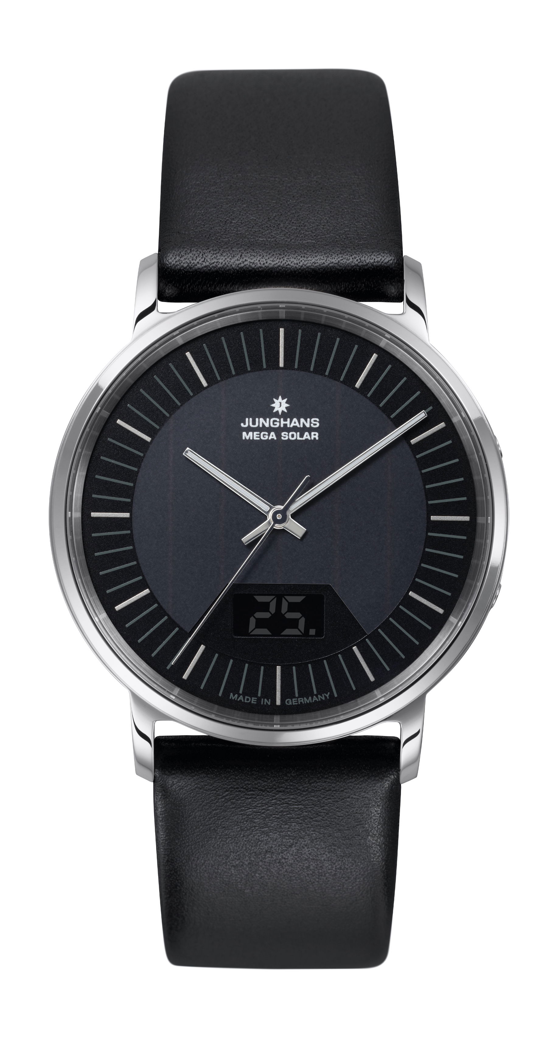 Junghans Milano Mega Solar luxury timepiece - detailed view
