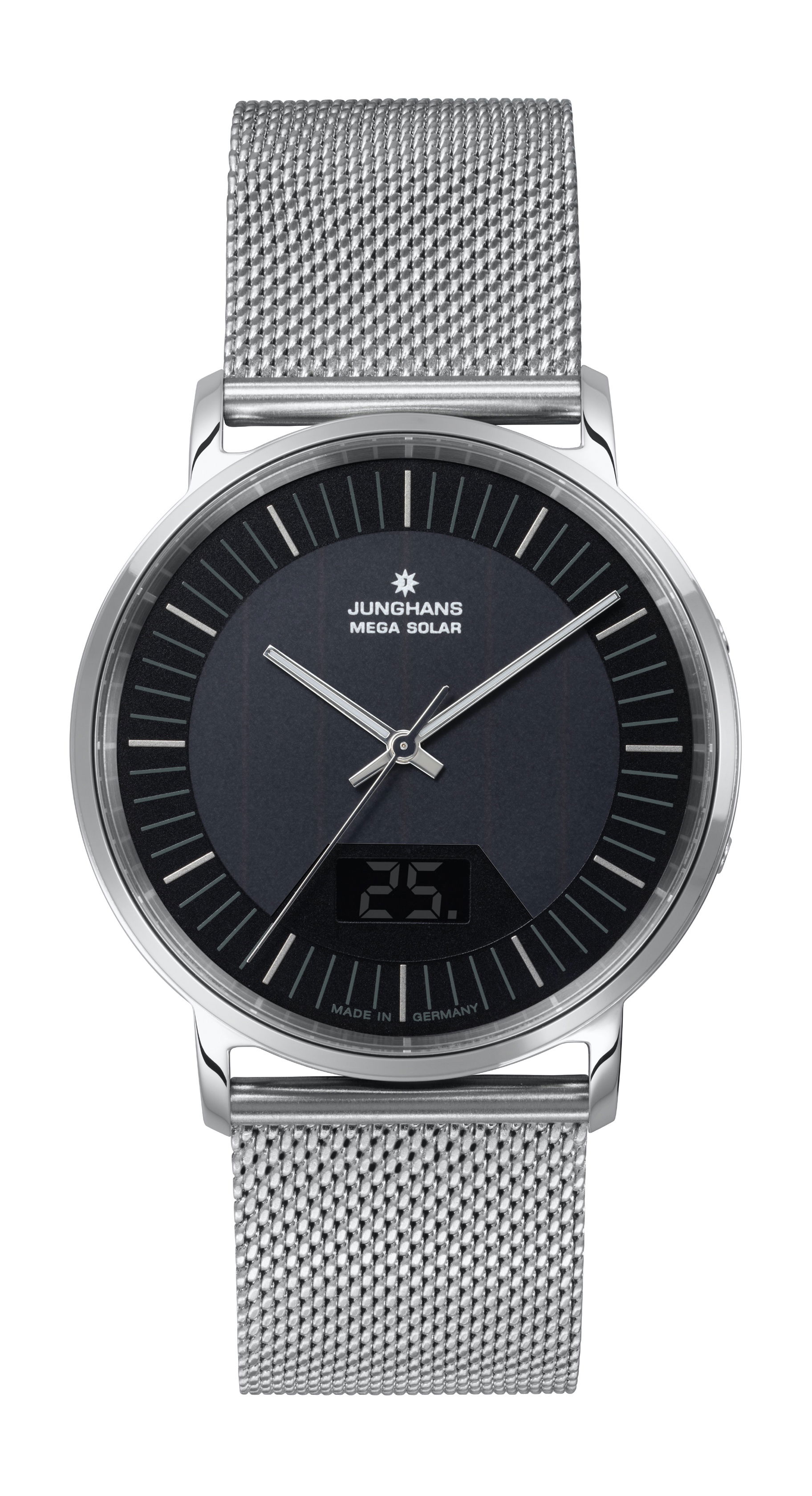 Junghans Milano Mega Solar luxury timepiece - detailed view