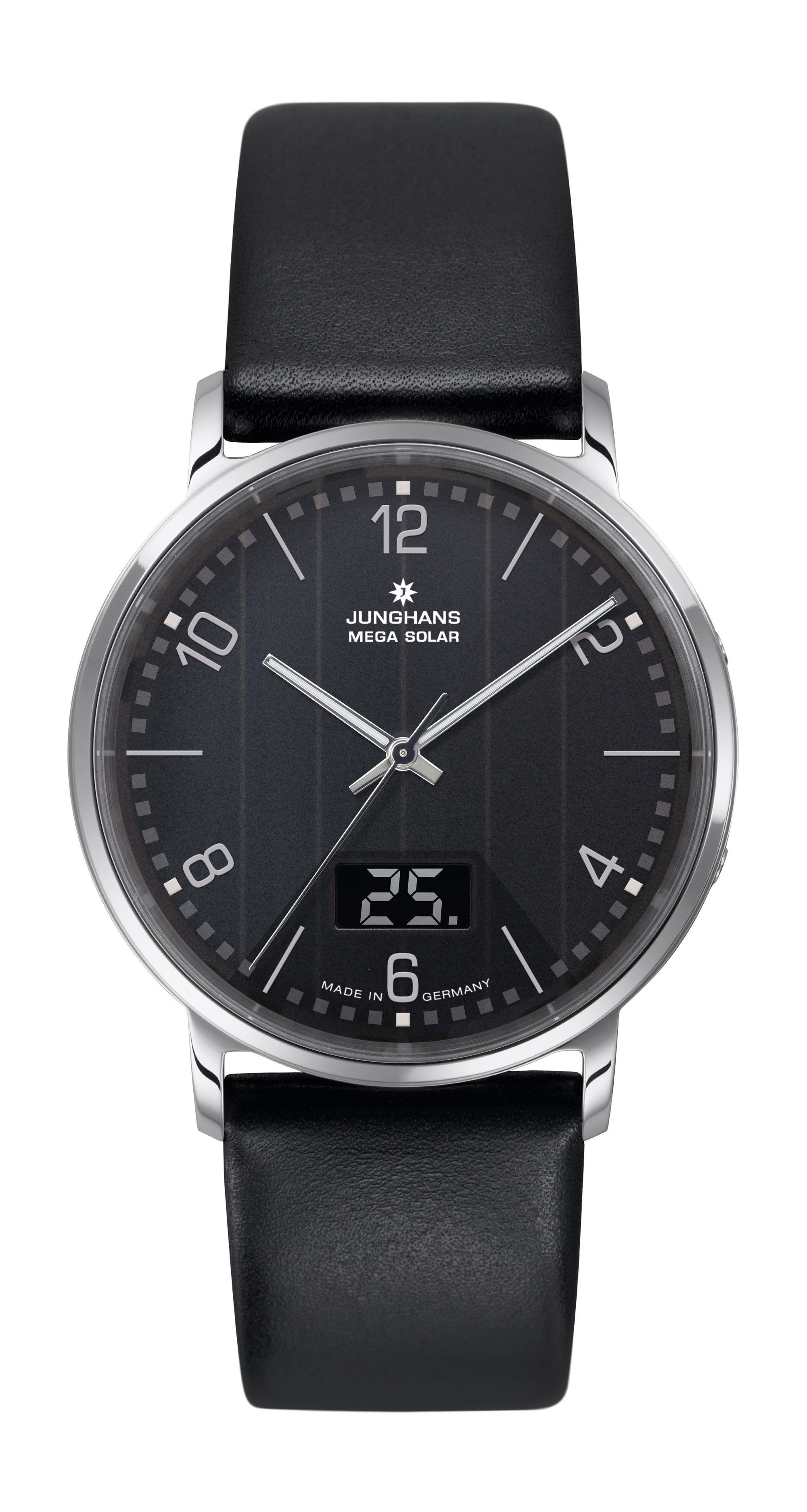 Junghans Milano Mega Solar luxury timepiece - detailed view