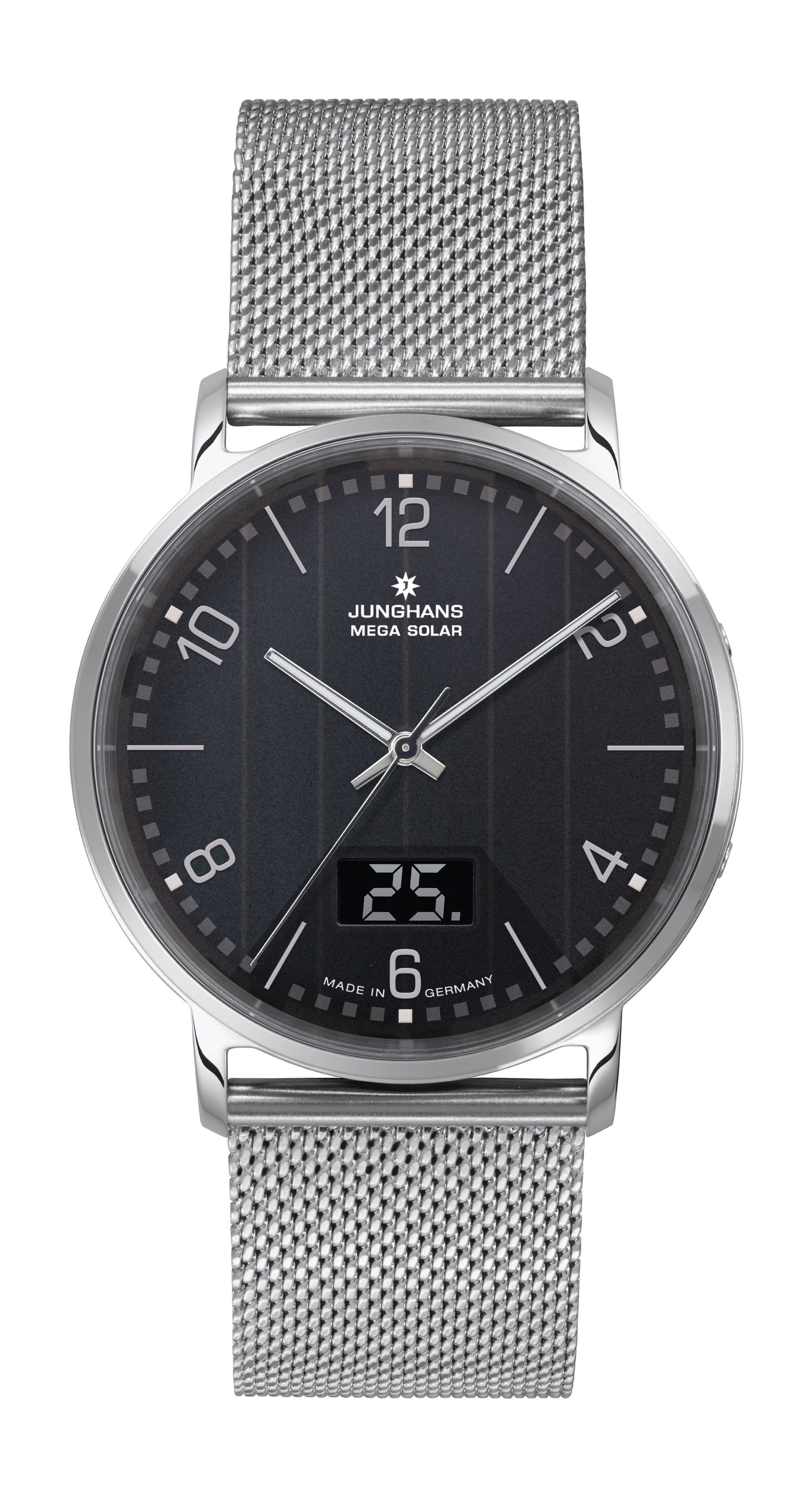 Junghans Milano Mega Solar luxury timepiece - detailed view