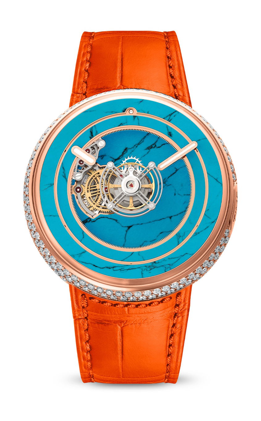Kross Studio KS 05 Central Floating Tourbillon Turquoise luxury timepiece - detailed view