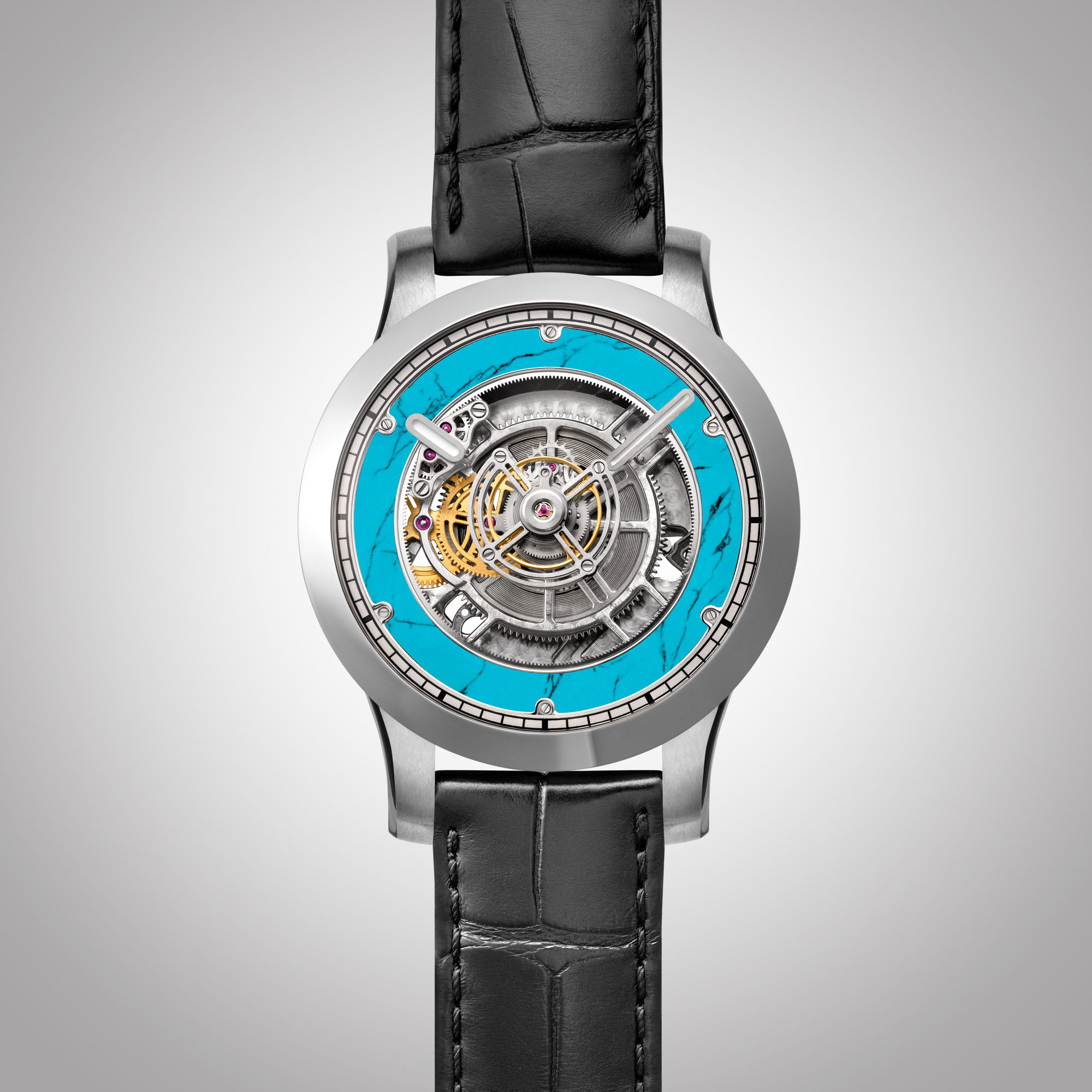 Kross Studio KS 06 Central Floating Tourbillon Titanium Turquoise - View 2