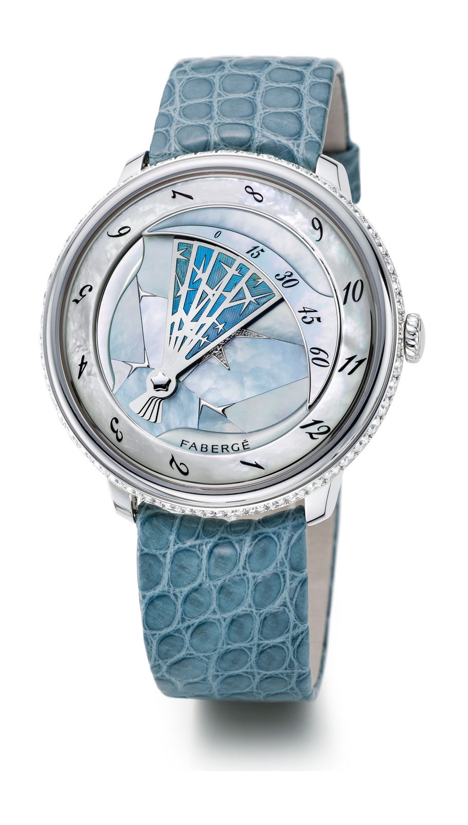 Fabergé Lady Compliquée Winter luxury timepiece - detailed view