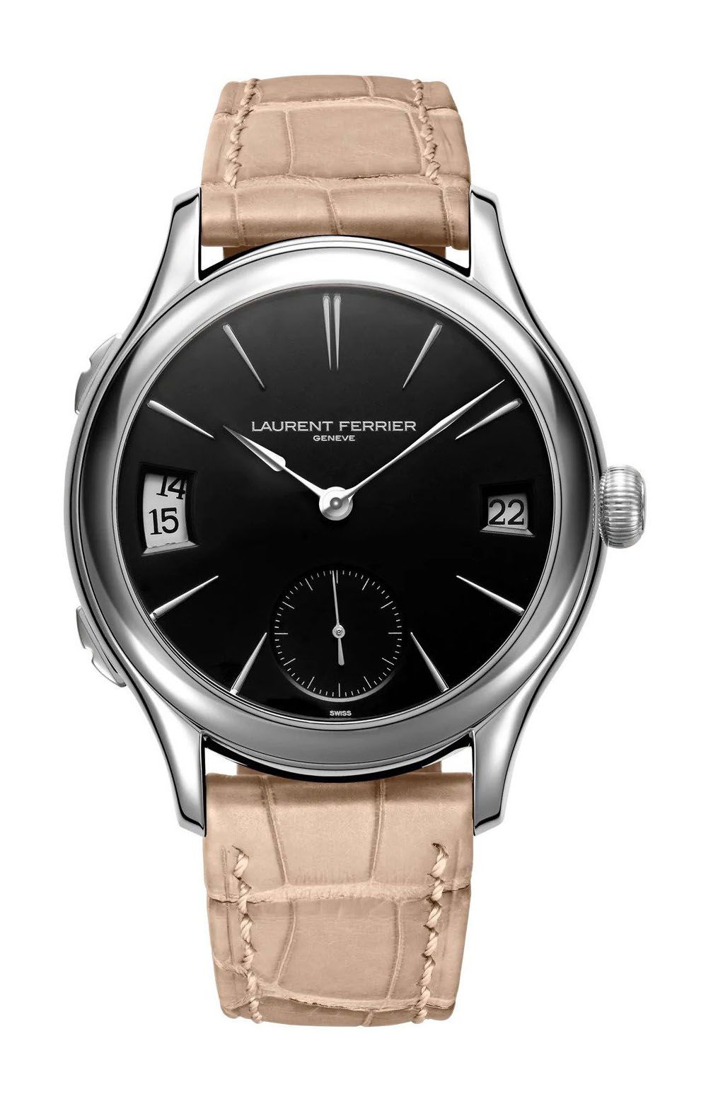 Laurent Ferrier Classic Traveller Black luxury timepiece - detailed view