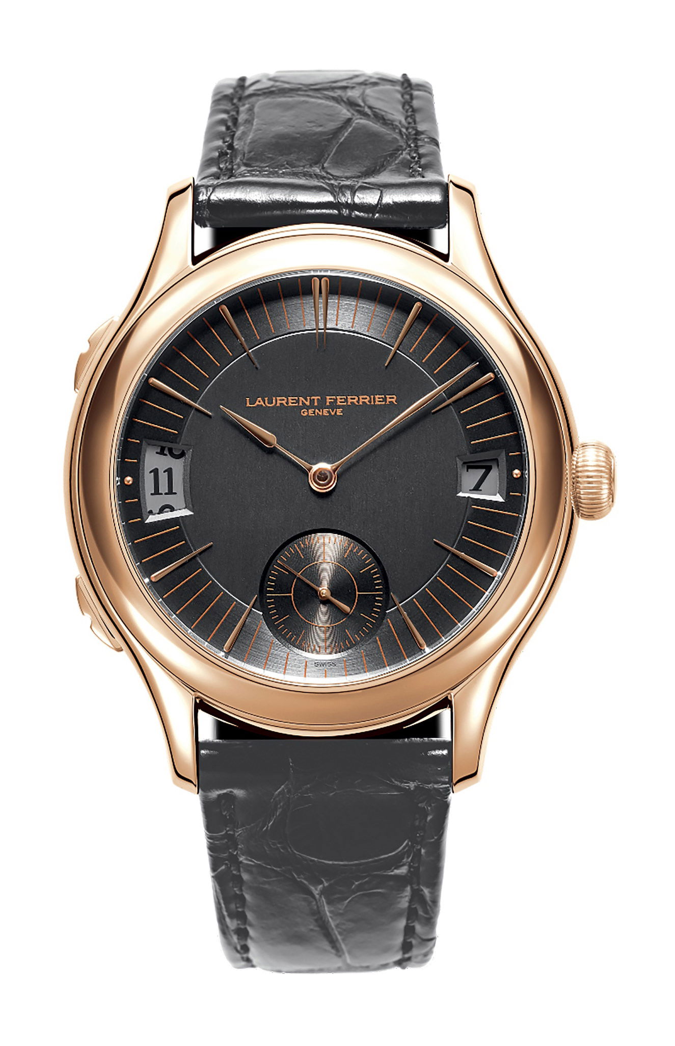Laurent Ferrier Classic Traveller Slate Grey luxury timepiece - detailed view