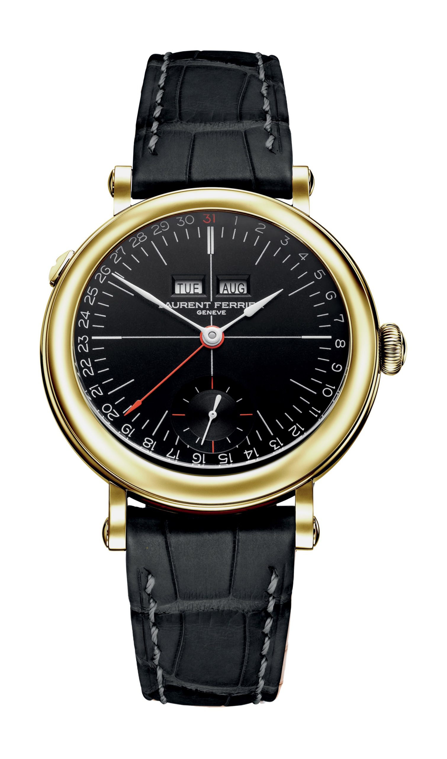 Laurent Ferrier École Annual Calendar Black luxury timepiece - detailed view