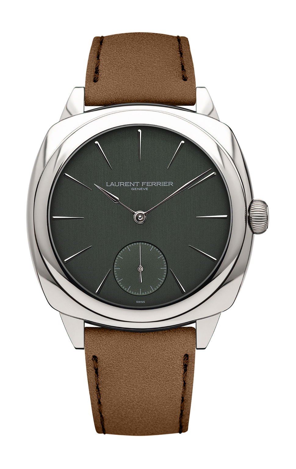 Laurent Ferrier Square Micro-Rotor Evergreen luxury timepiece - detailed view