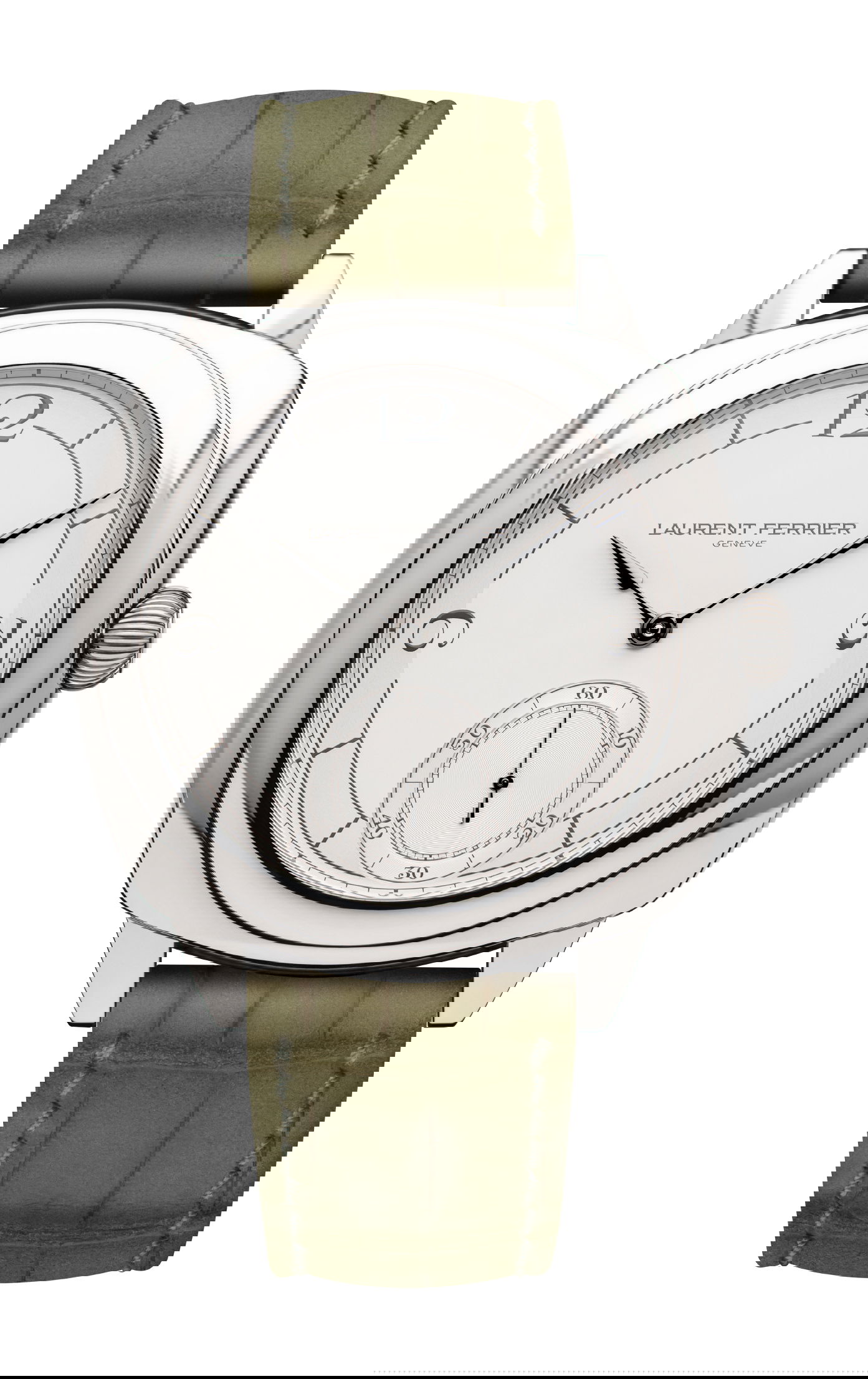 Laurent Ferrier Square Micro-Rotor Retro Silvery White luxury timepiece - detailed view