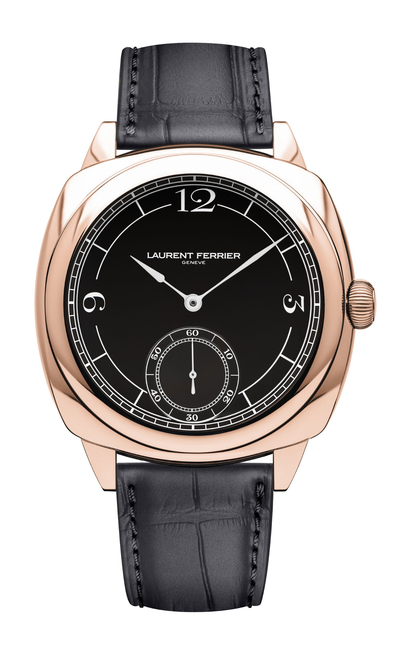 Laurent Ferrier Square Micro-Rotor Retro Black luxury timepiece - detailed view