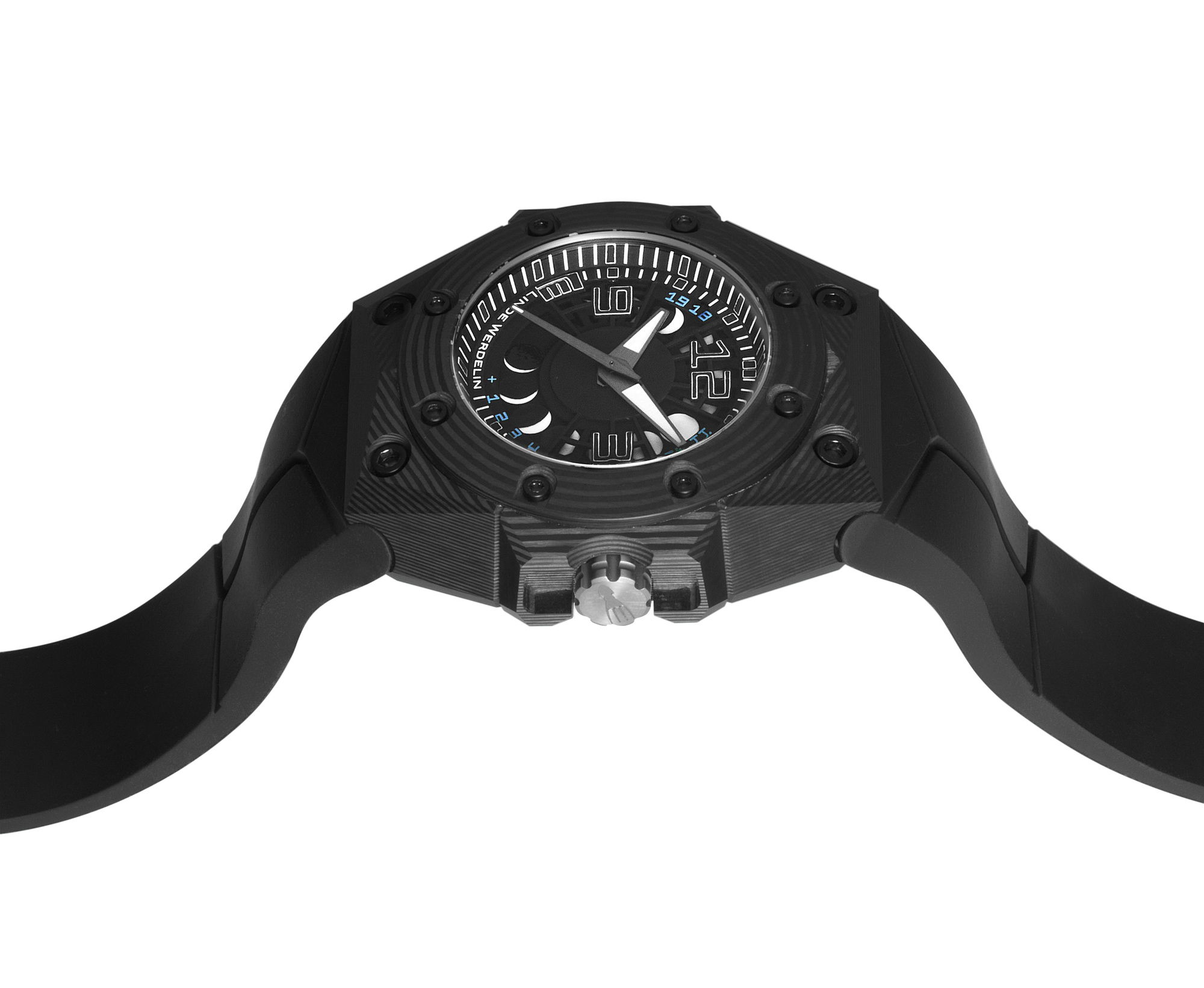 Linde Werdelin Oktopus Moon 3DTP Black Ink - View 3