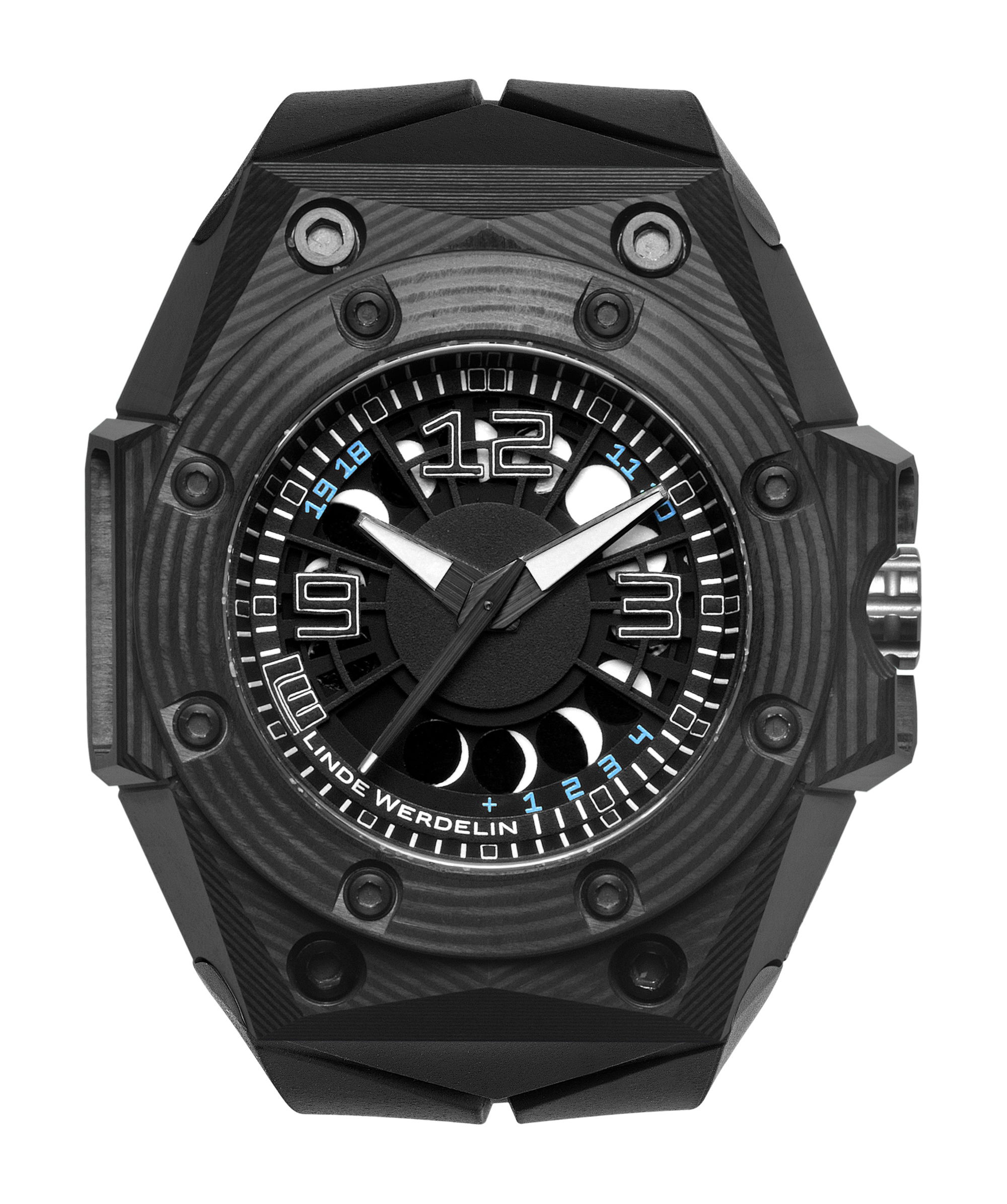 Linde Werdelin Oktopus Moon 3DTP Black Ink watch