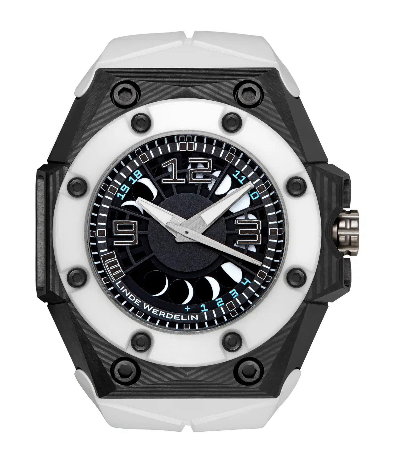 Linde Werdelin Oktopus Moon 3DTP White Black watch