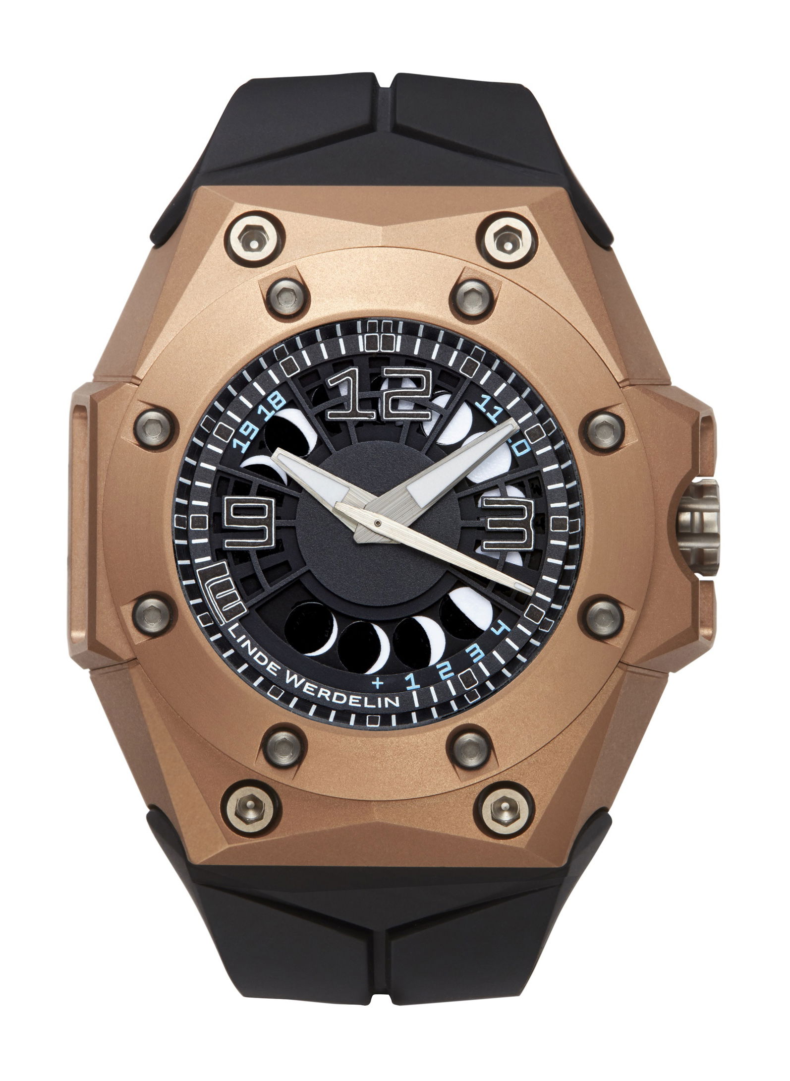 Linde Werdelin Oktopus Moon Gold Black Ink watch