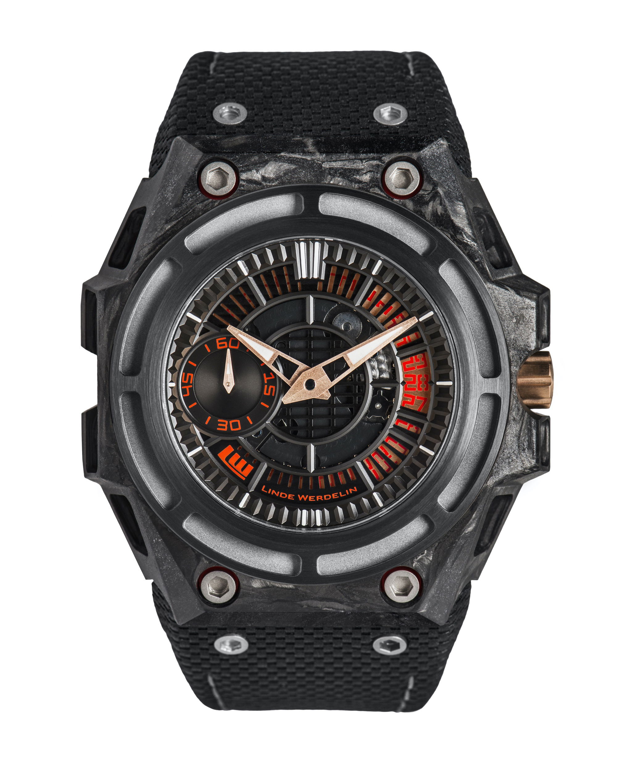 Linde Werdelin SPIDOLITE CARBON luxury timepiece - detailed view