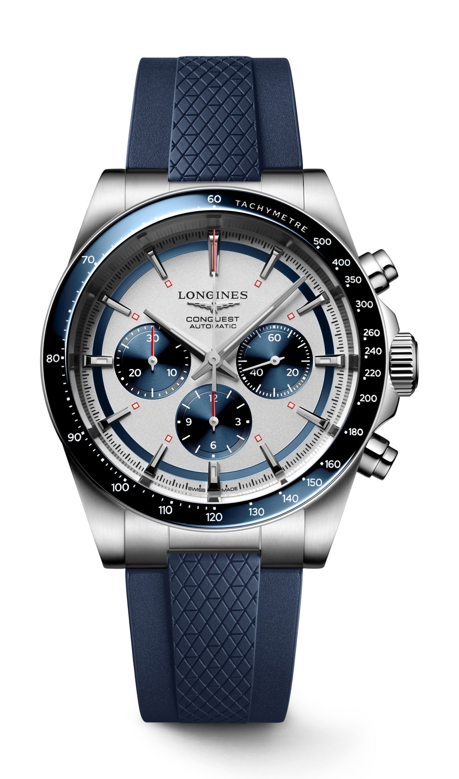 Longines Conquest Chronograph 42 luxury timepiece - detailed view