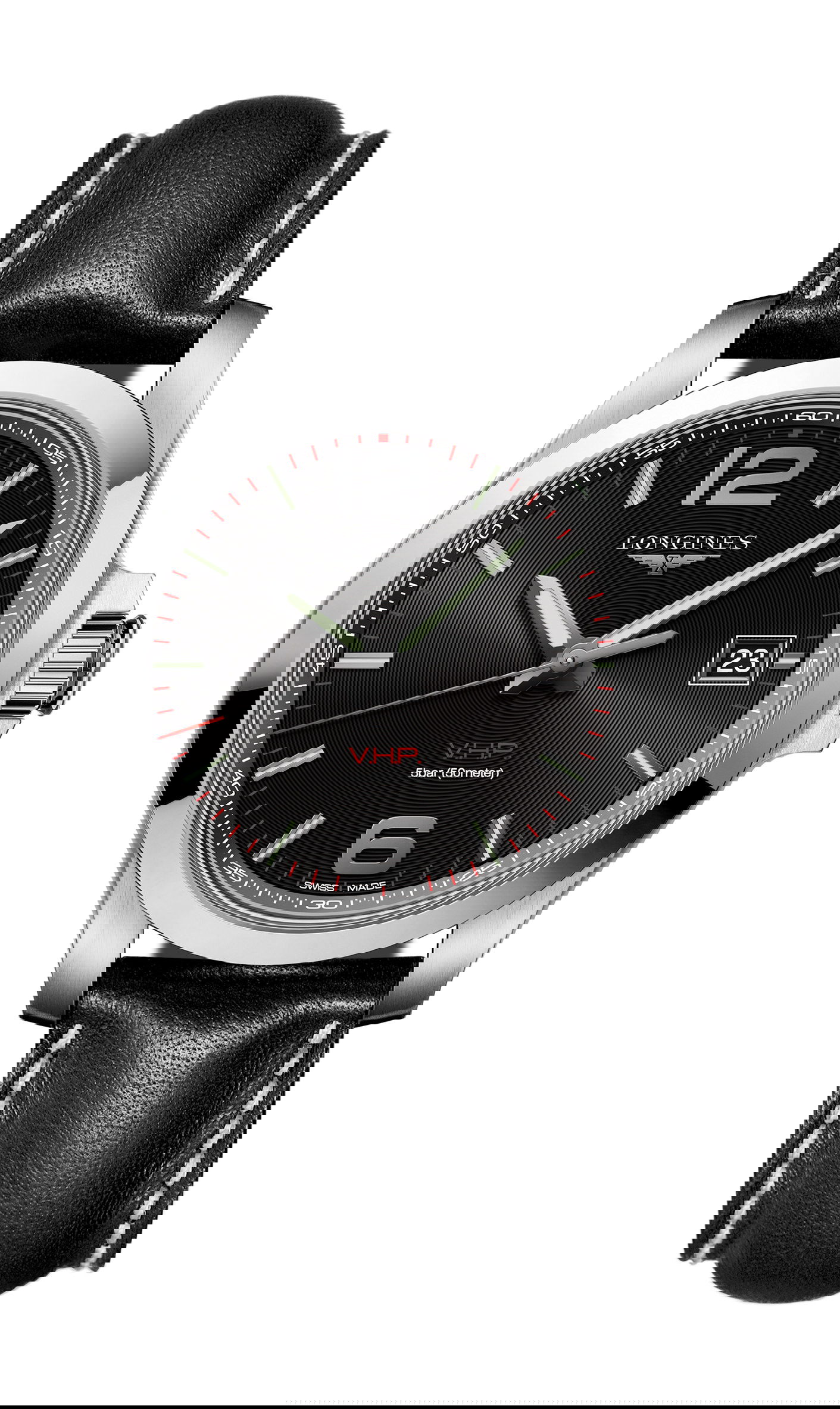 Longines Conquest V.H.P luxury timepiece - detailed view