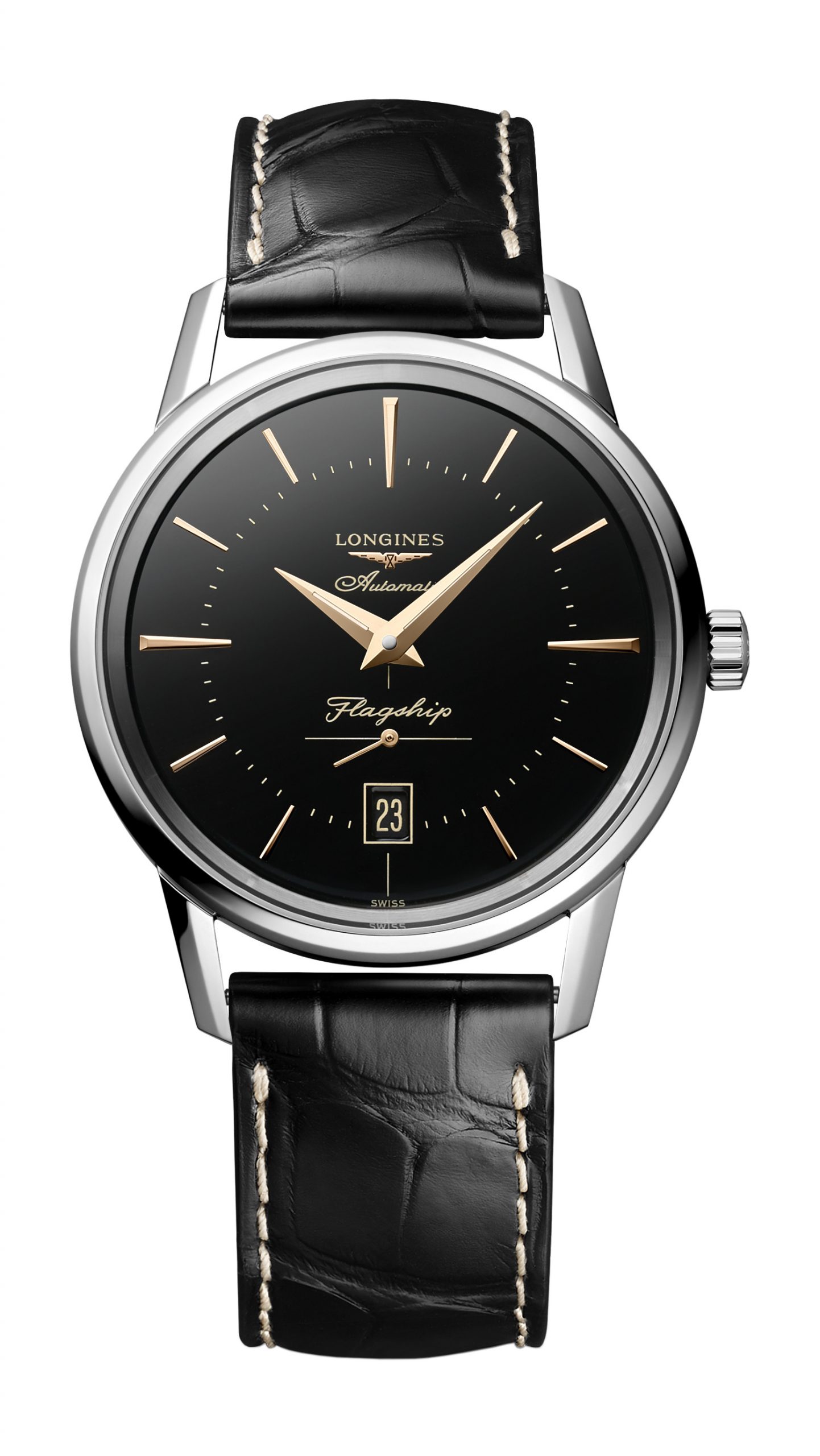 Longines Flagship Heritage luxury timepiece - detailed view