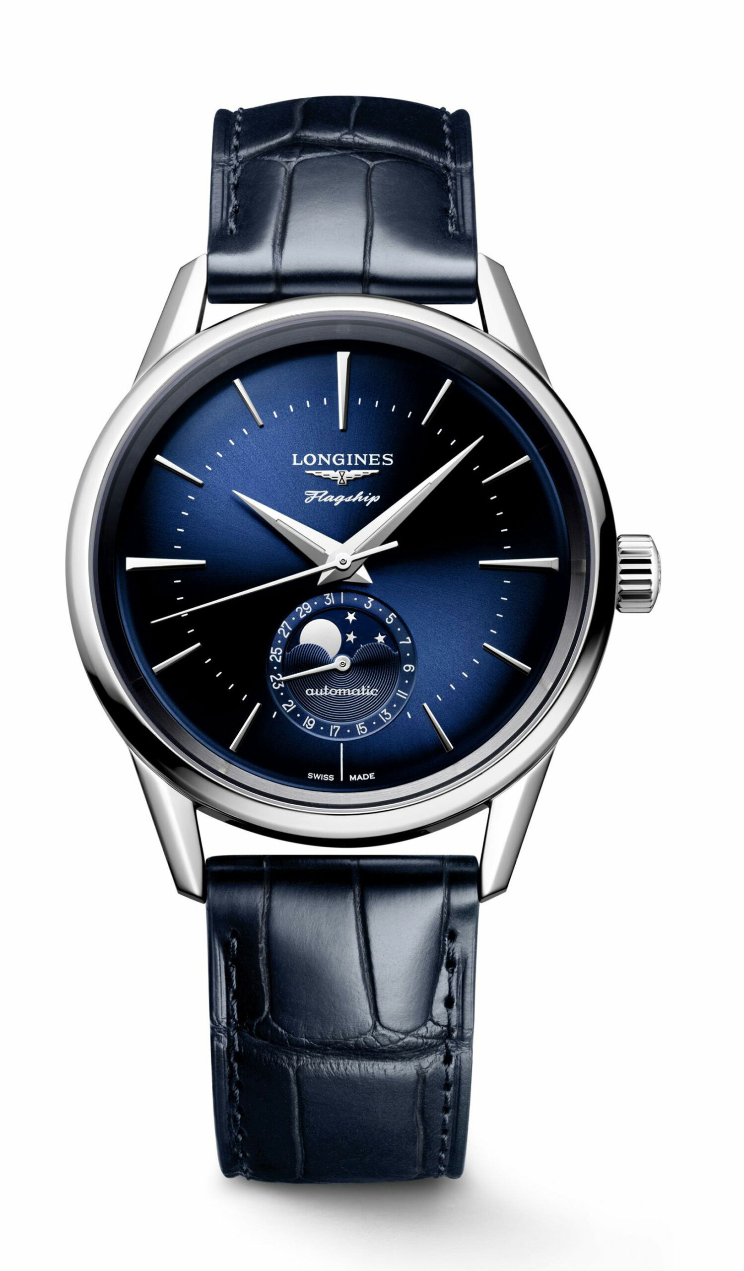 Longines Flagship Heritage Moonphase luxury timepiece - detailed view