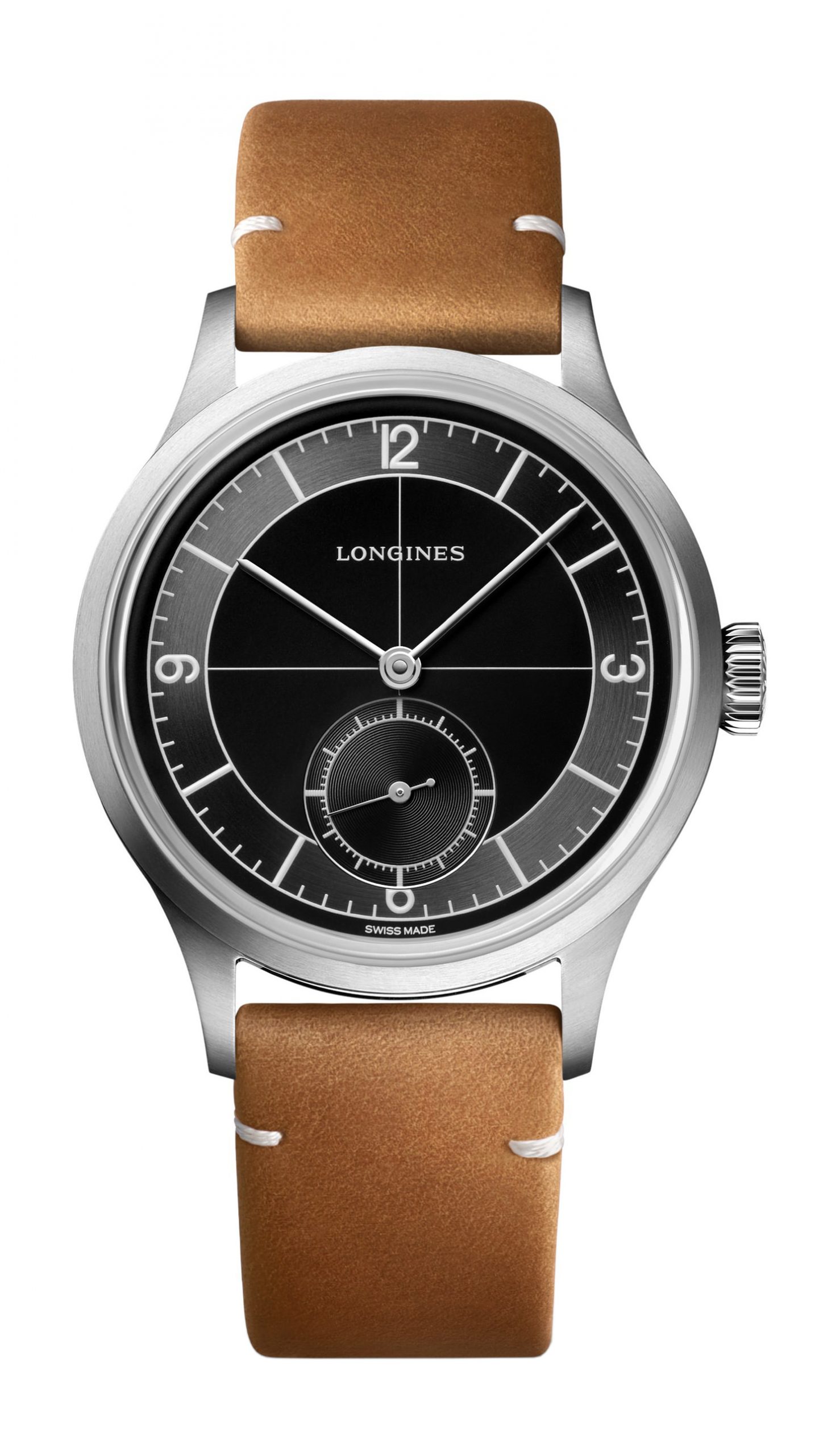 Longines Heritage Classic Sector Dial luxury timepiece - detailed view