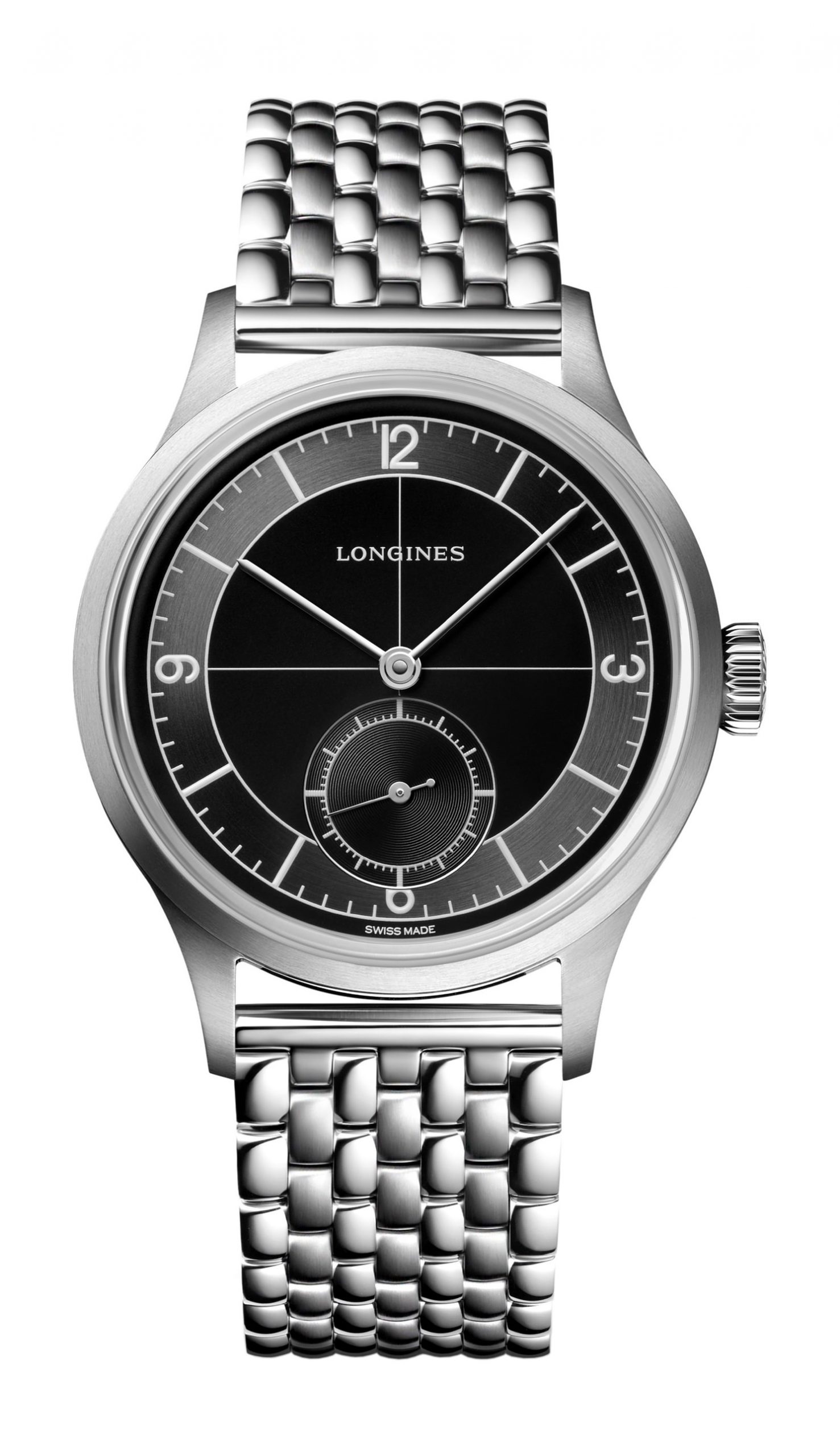 Longines Heritage Classic Sector Dial luxury timepiece - detailed view