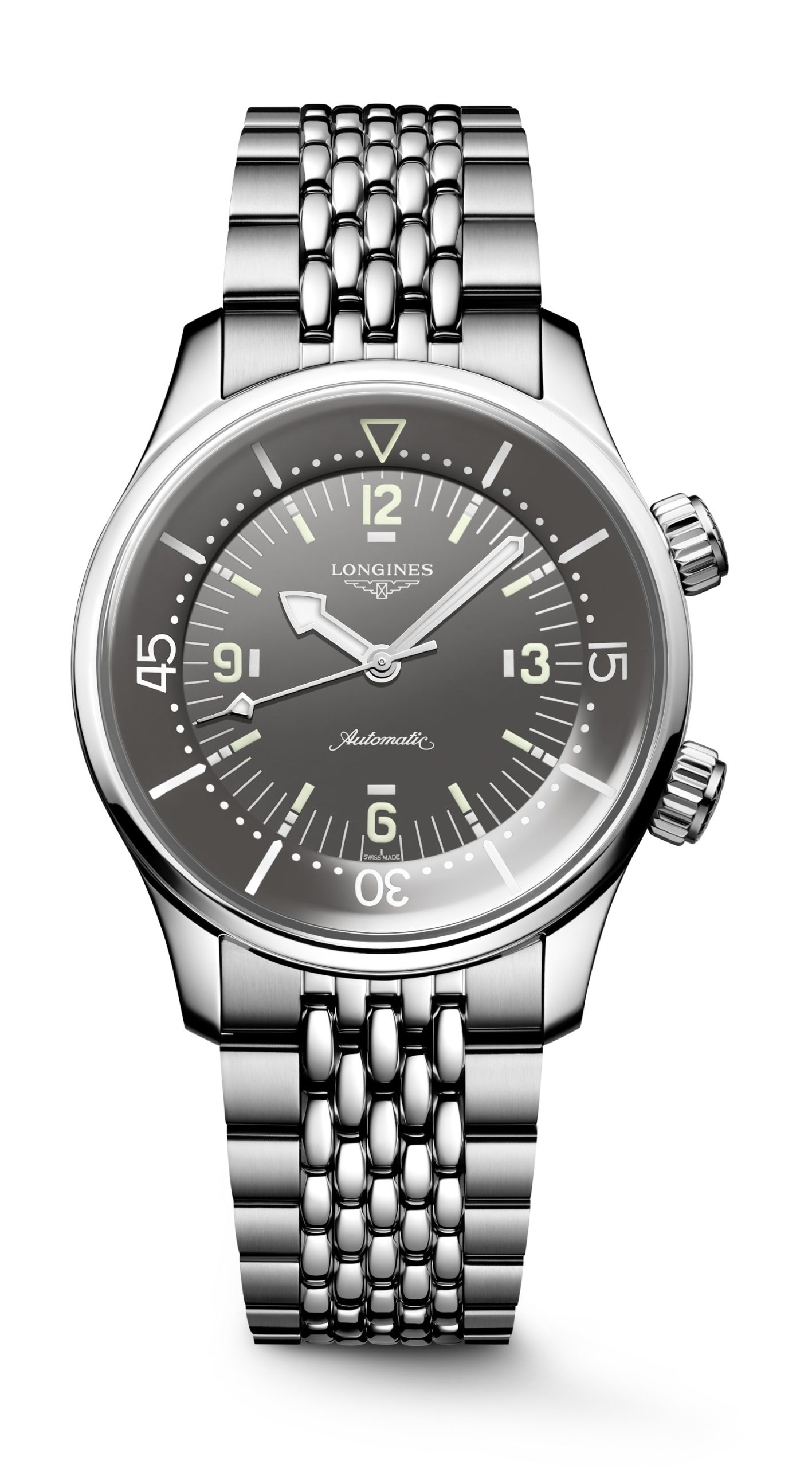 Longines Legend Diver Gray luxury timepiece - detailed view