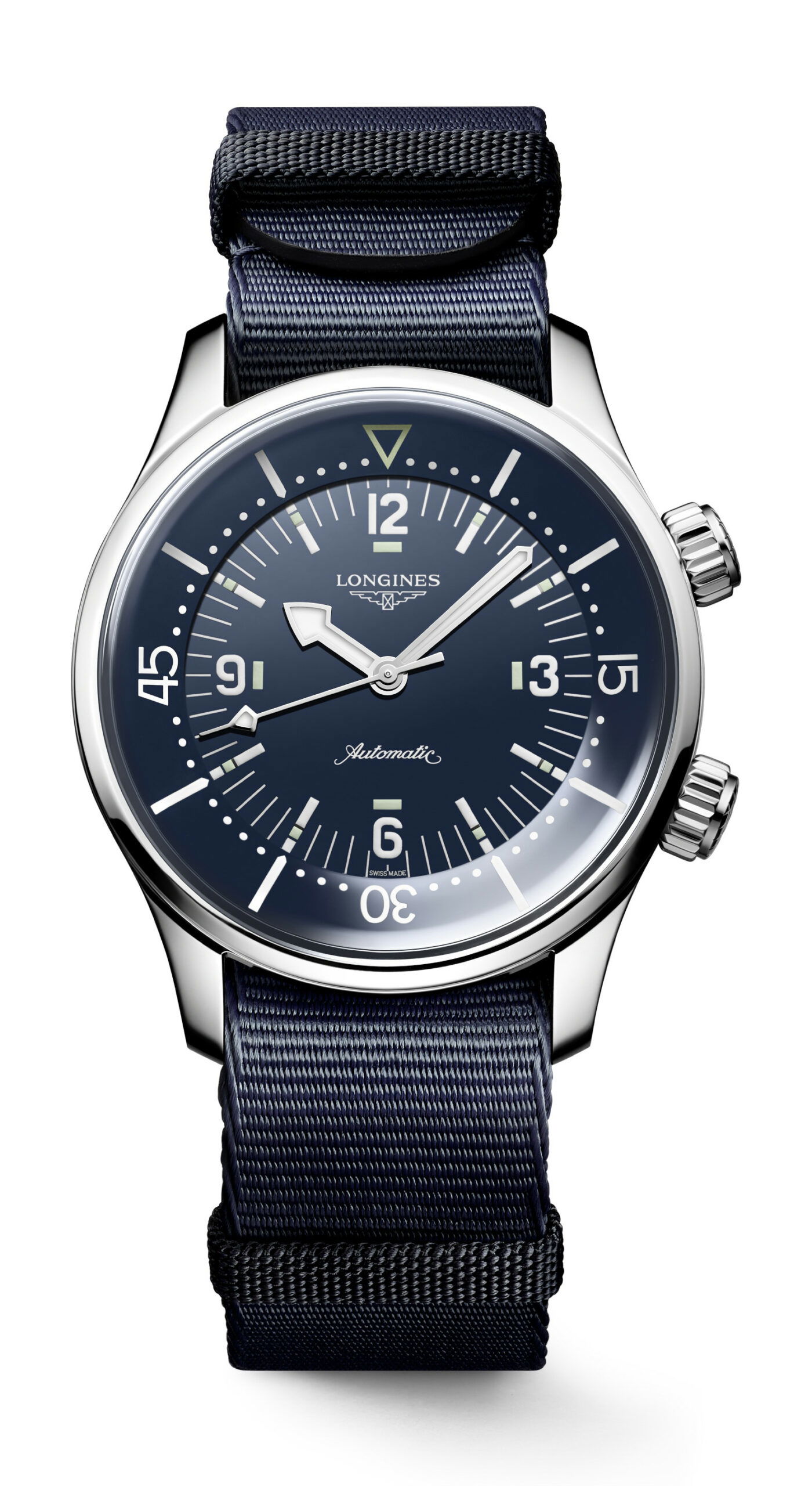 Longines Legend Diver luxury timepiece - detailed view